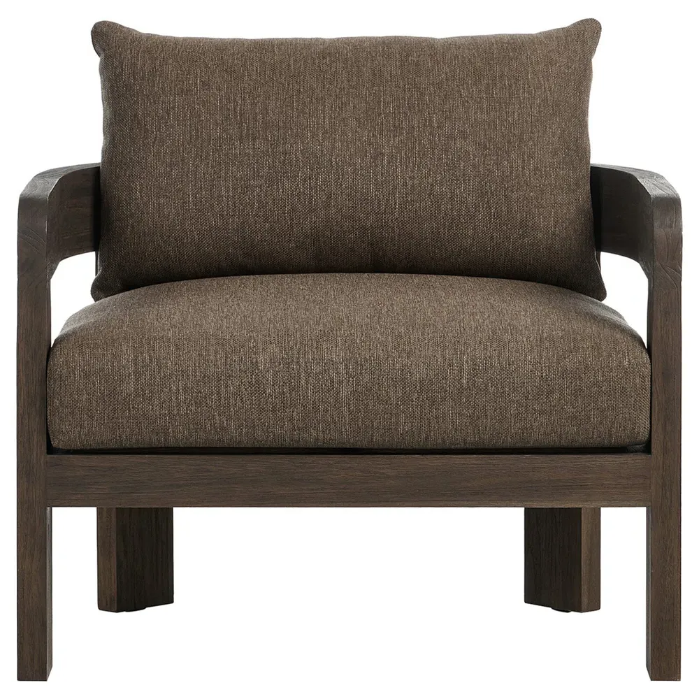 Aviel Barrel Arm Chair - Brown, Teak