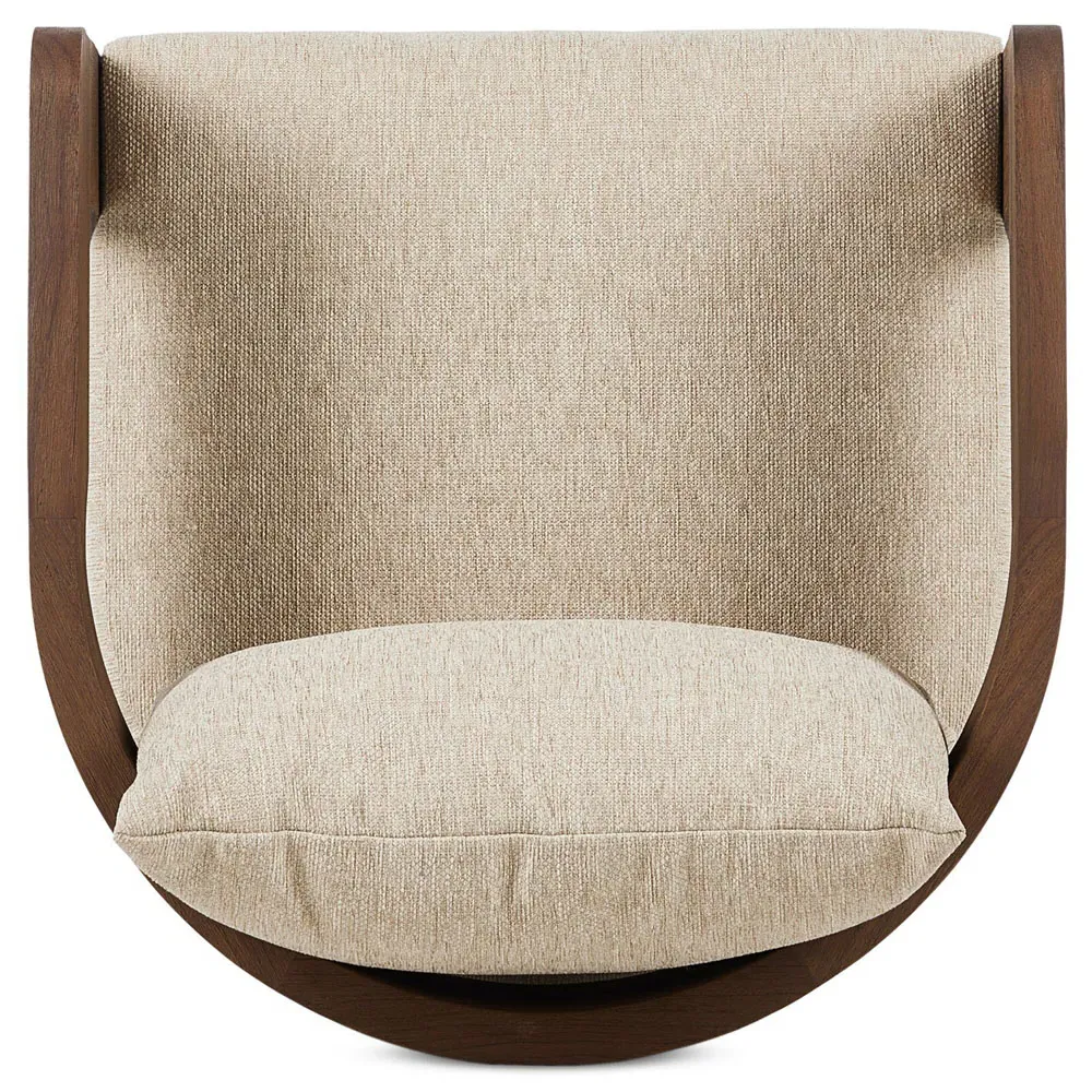 Aviel Dining Arm Chair - Beige, Teak