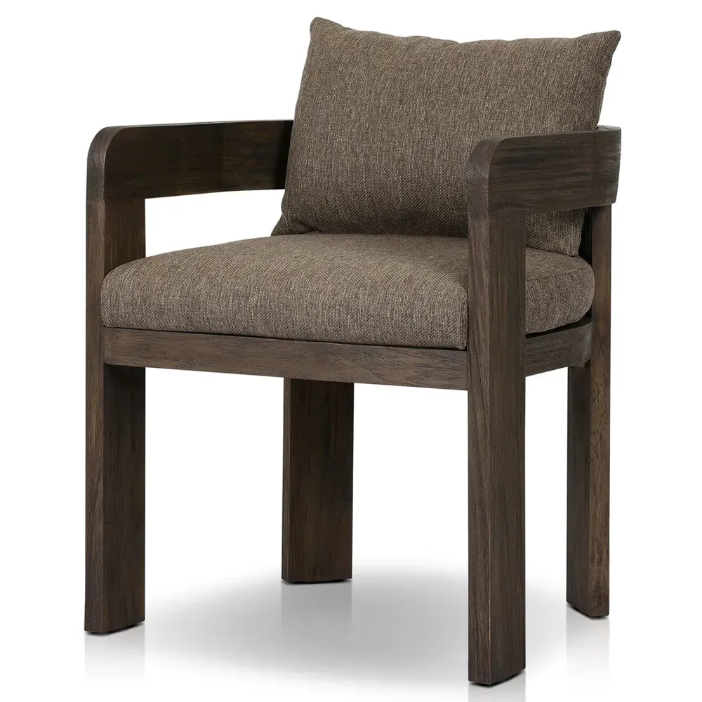 Aviel Dining Arm Chair - Brown, Teak