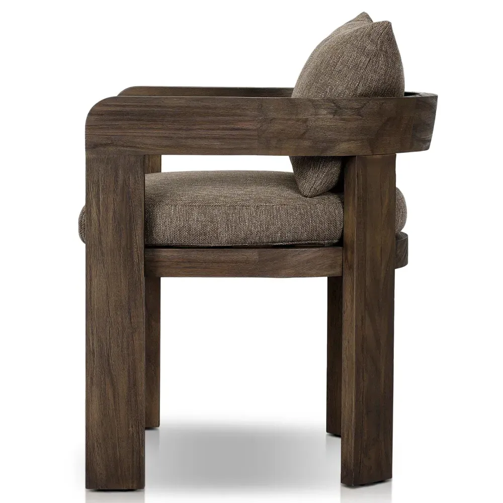 Aviel Dining Arm Chair - Brown, Teak