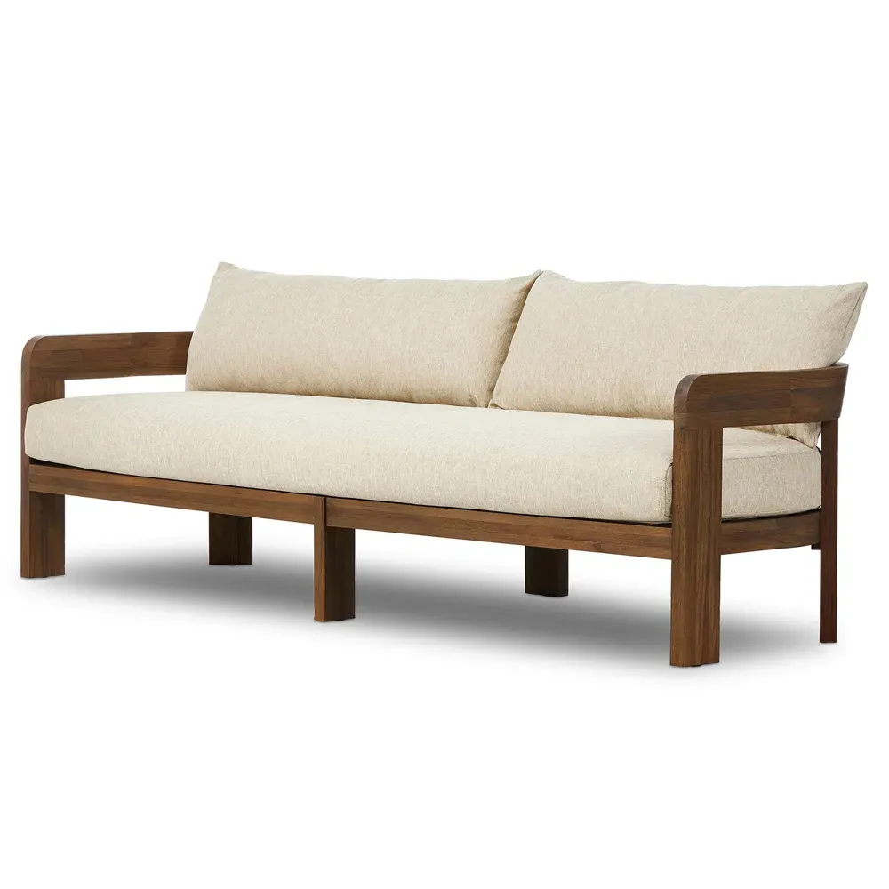 Aviel Outdoor Sofa - Beige, Teak