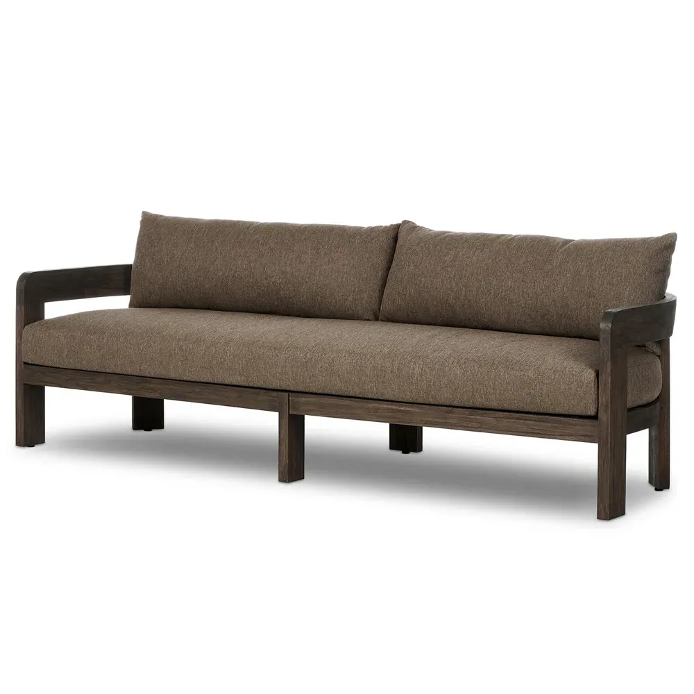 Aviel Outdoor Sofa - Brown, Teak