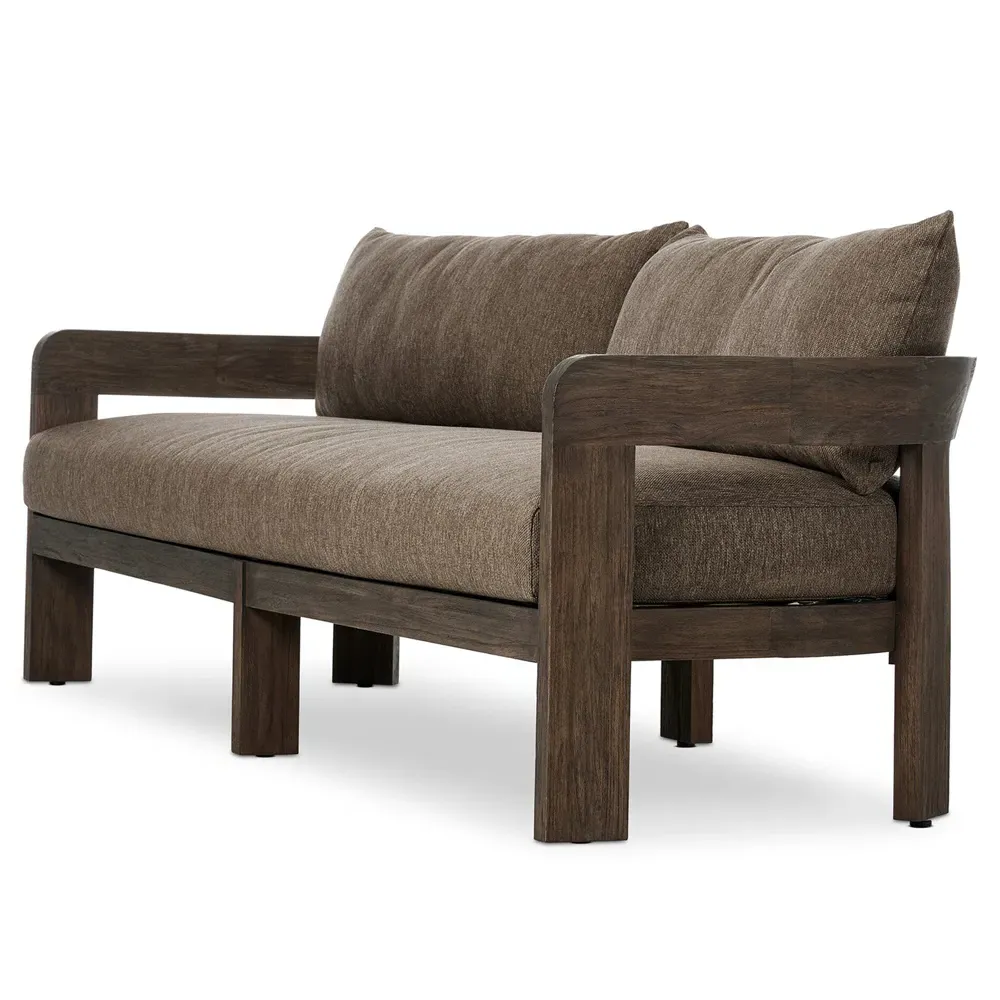 Aviel Outdoor Sofa - Brown, Teak