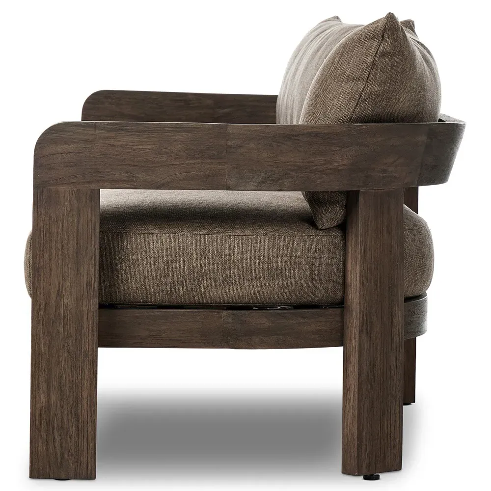 Aviel Outdoor Sofa - Brown, Teak