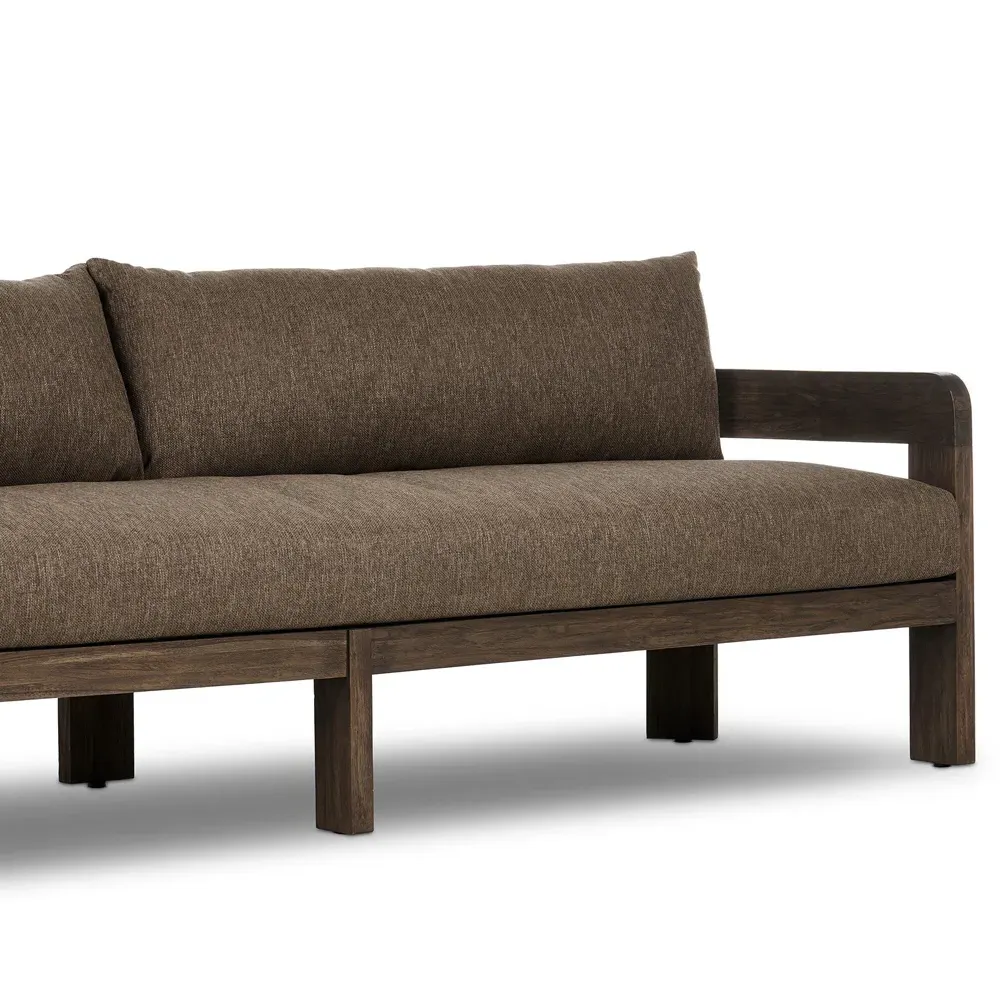 Aviel Outdoor Sofa - Brown, Teak