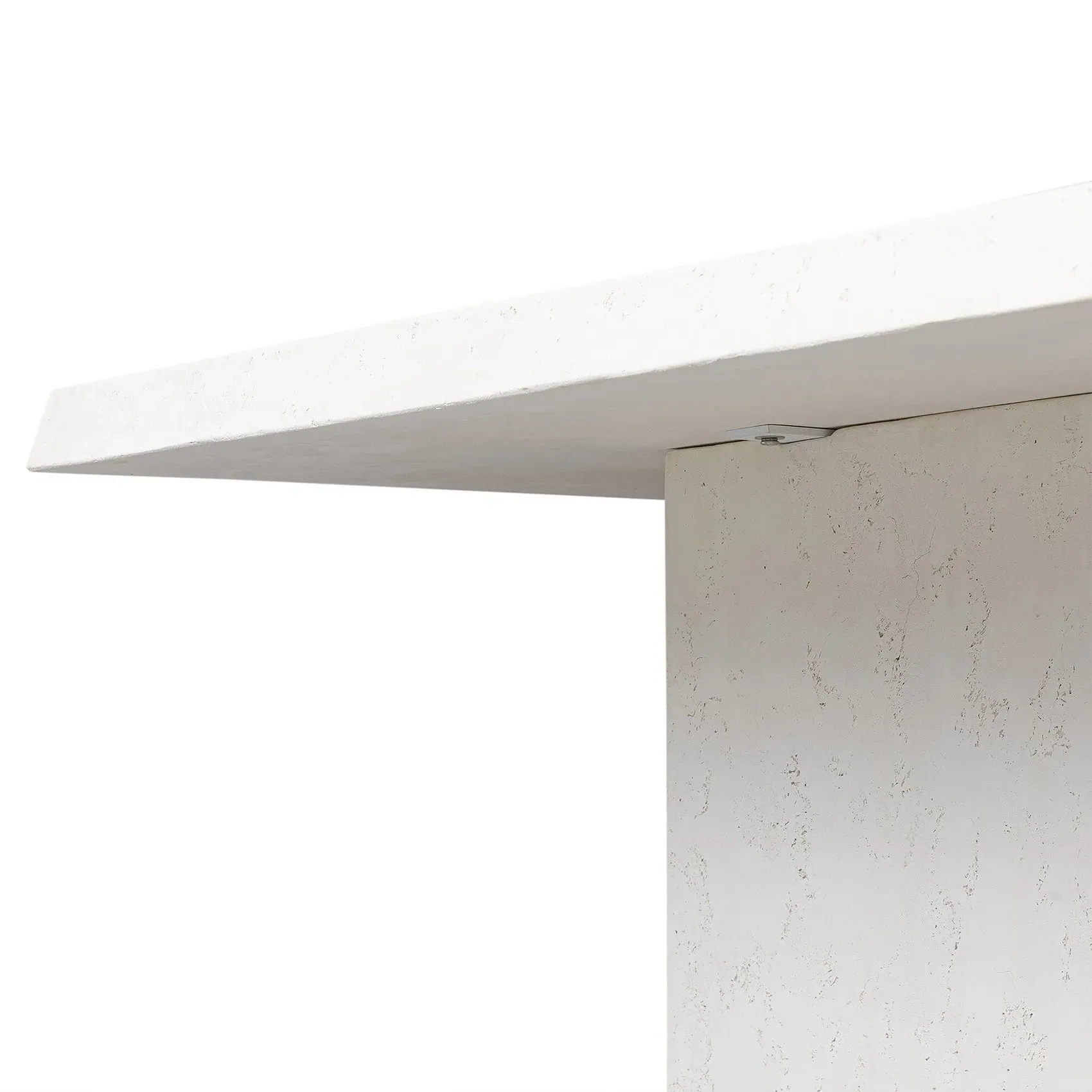 Avila Rectangular Outdoor Dining Table - White, Concrete