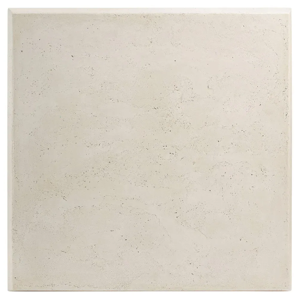 Avila Square Outdoor Coffee Table - White, Concrete