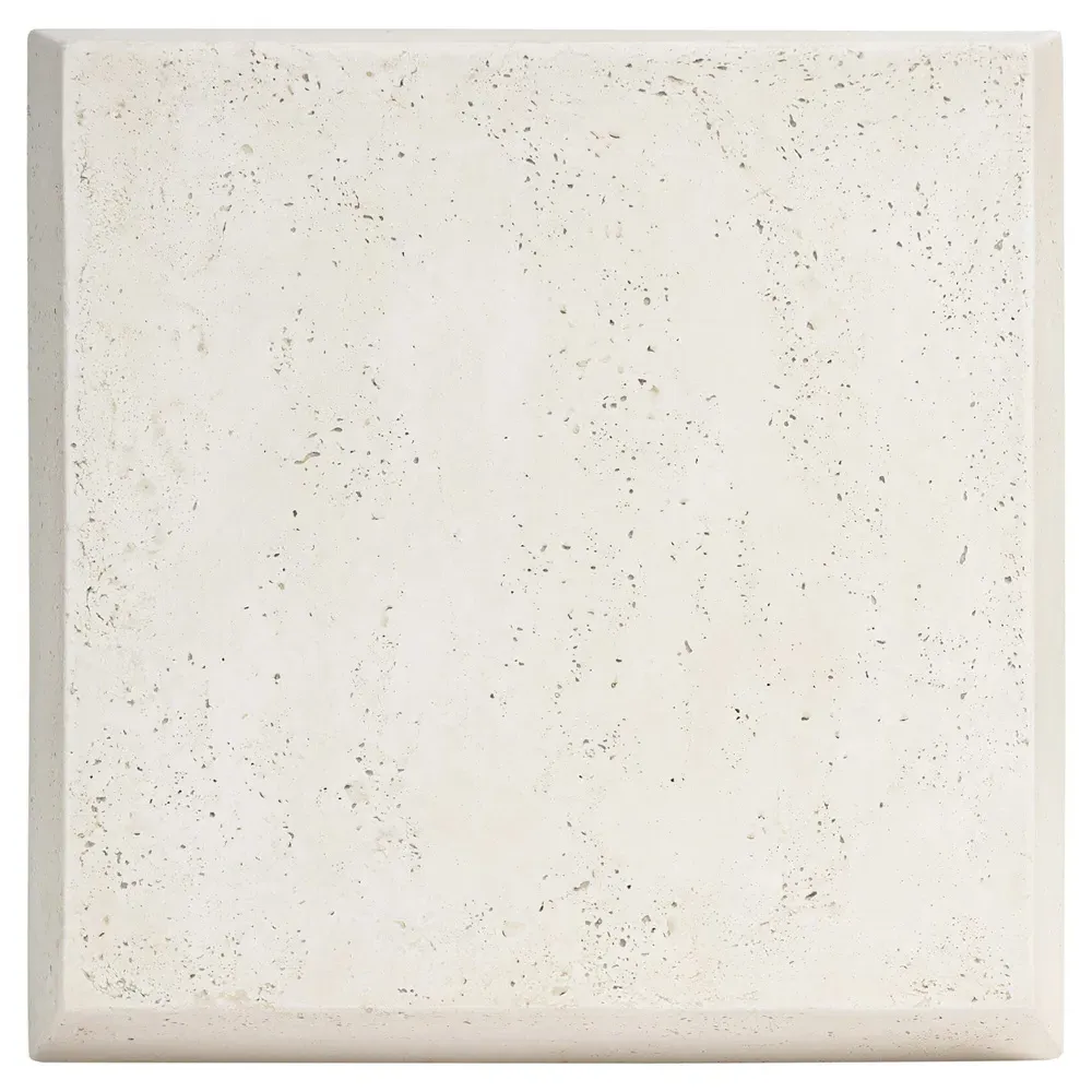 Avila Square Outdoor End Table - White, Concrete