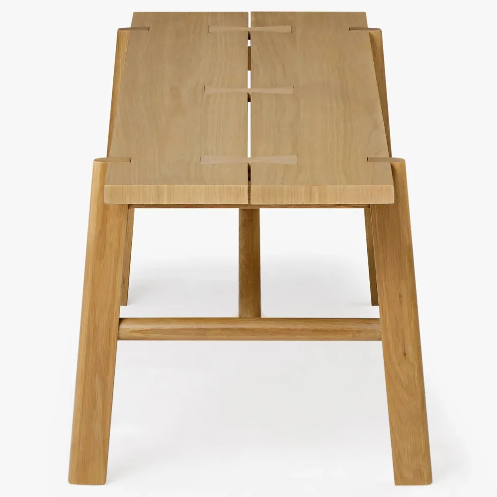 Aviva Oak Wood Dining Bench - Brown