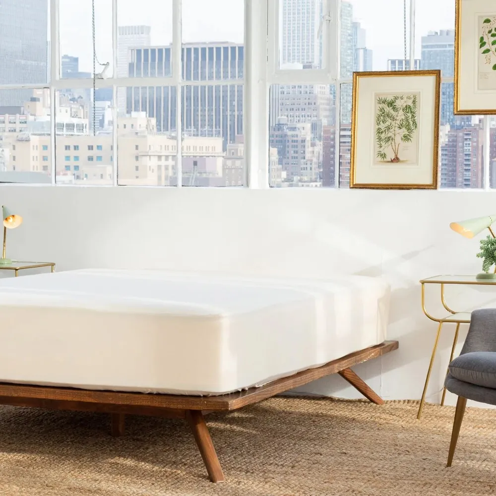 Avocado Cream Full Mattress Protector - Ivory, Organic Cotton