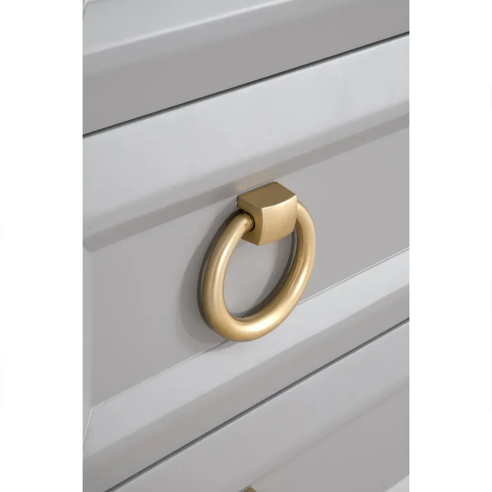 Avril 6 Drawer Double Dresser - Grey, Marble