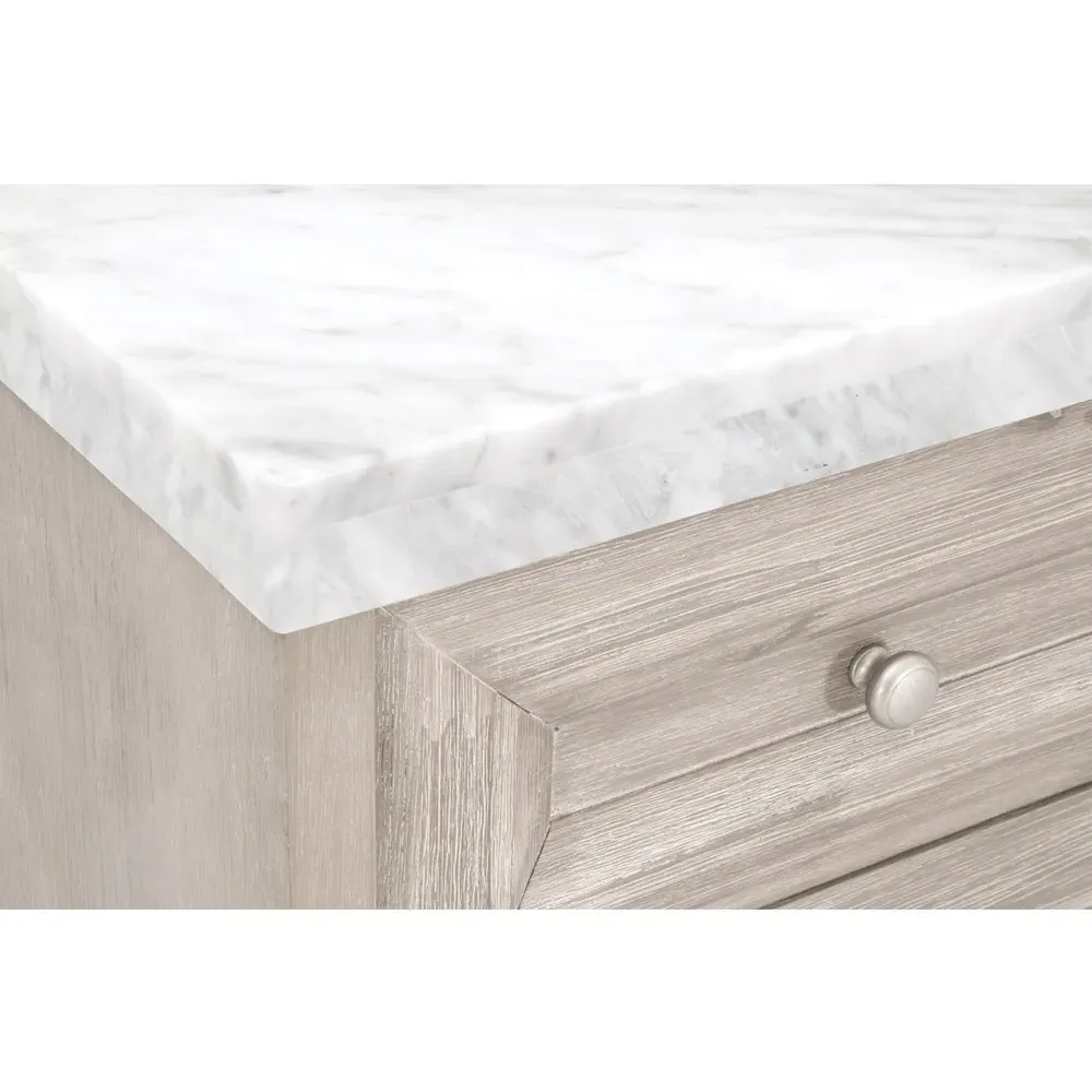 Avril Media Cabinet - Grey, Marble