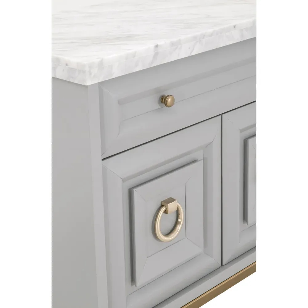 Avril Media Cabinet - Grey, Marble