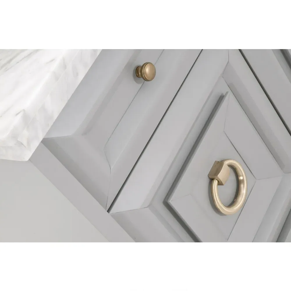 Avril Media Cabinet - Grey, Marble