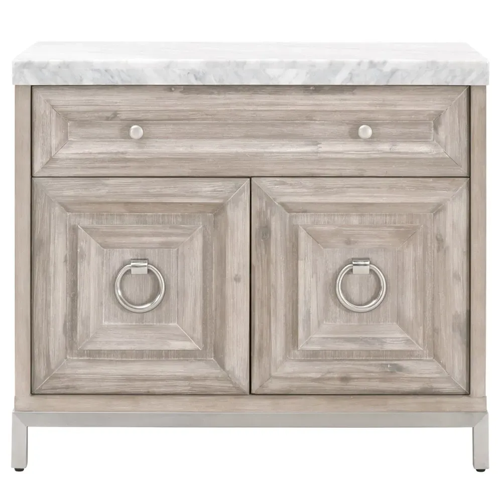 Avril Media Cabinet - Grey, Marble image