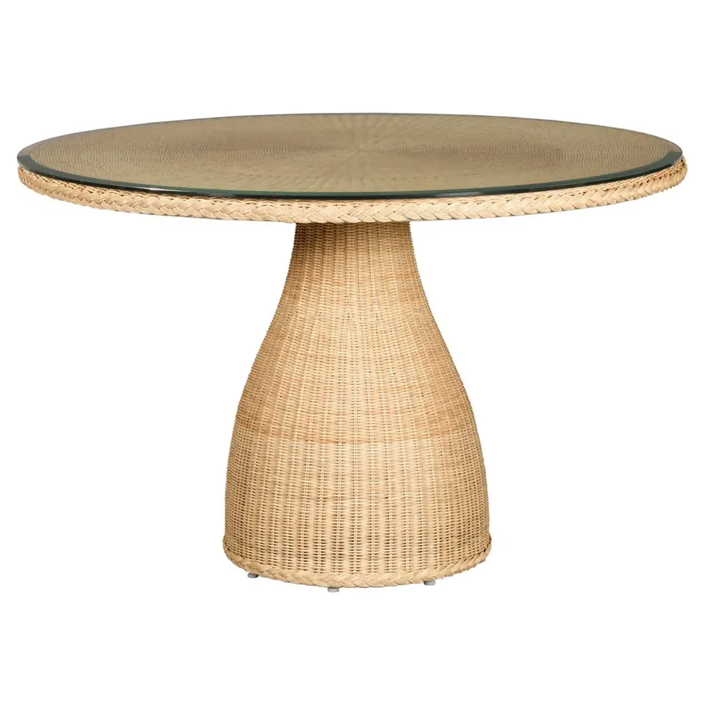 Ayana Round Dining Table - Brown, Rattan