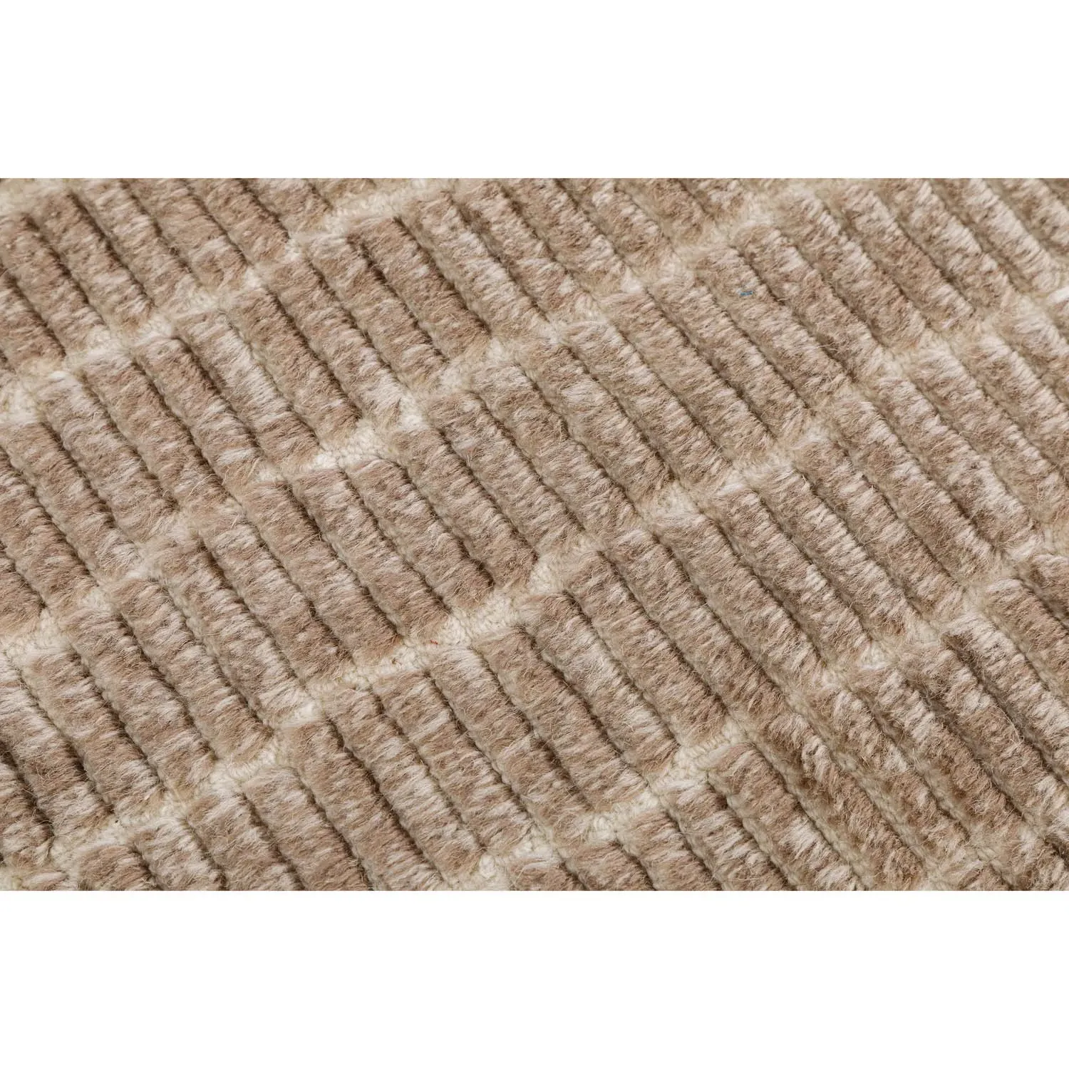 Ayla Textured Solid Rug - Brown, Wool