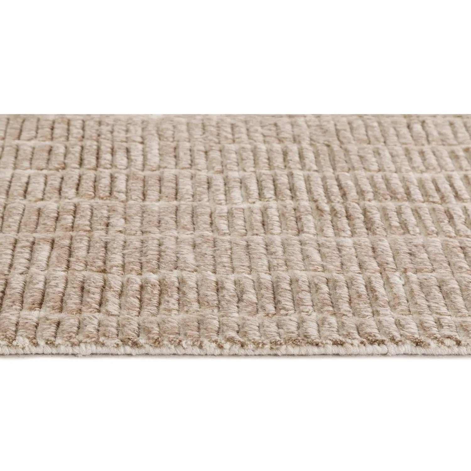 Ayla Textured Solid Rug - Brown, Wool