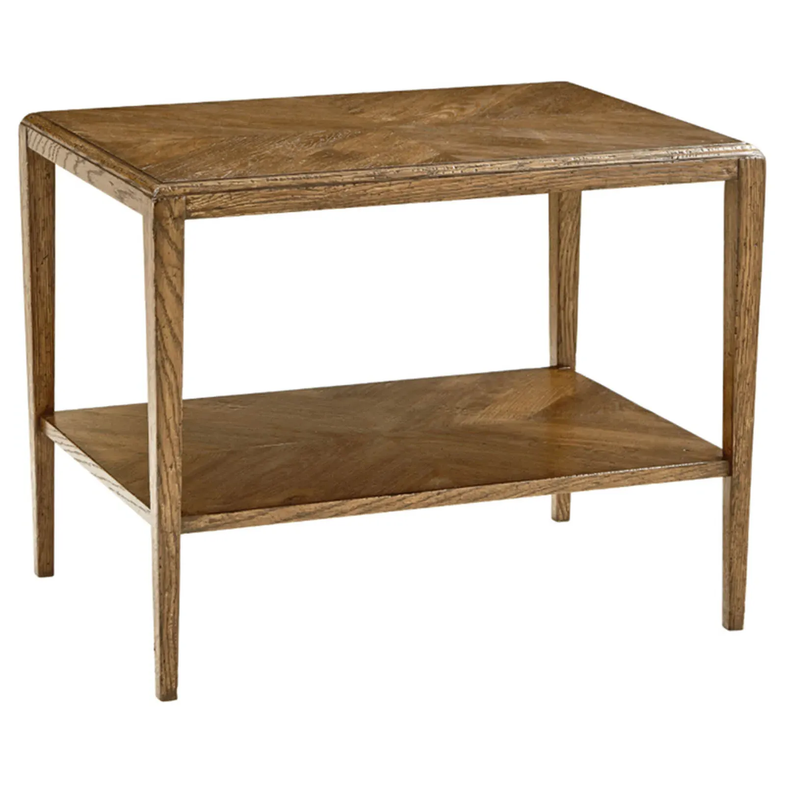 Ayra 2 Tier Rectangular Side Table - Dawn, Oak Wood image