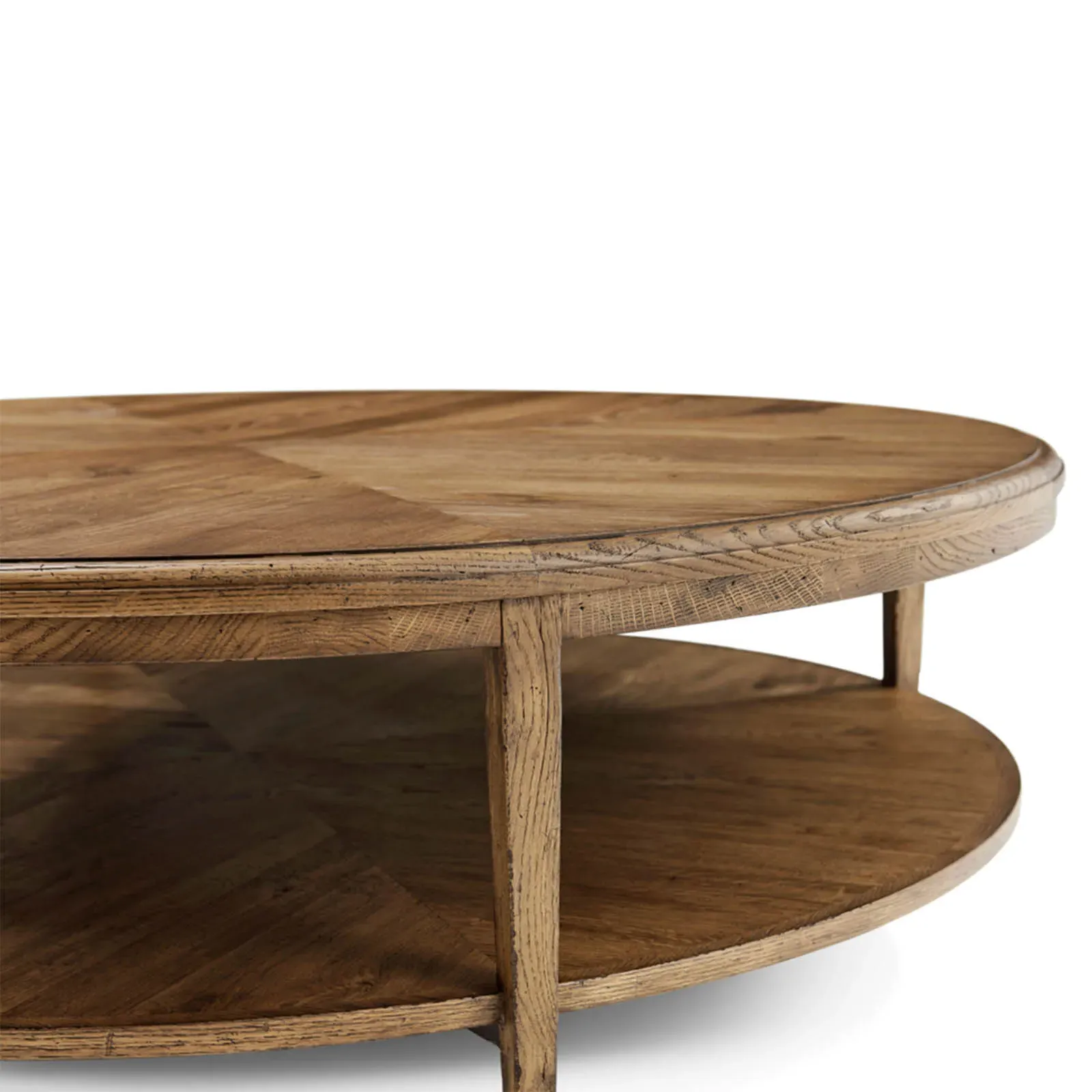 Ayra 2 Tier Round Coffee Table - Dawn, Oak Wood