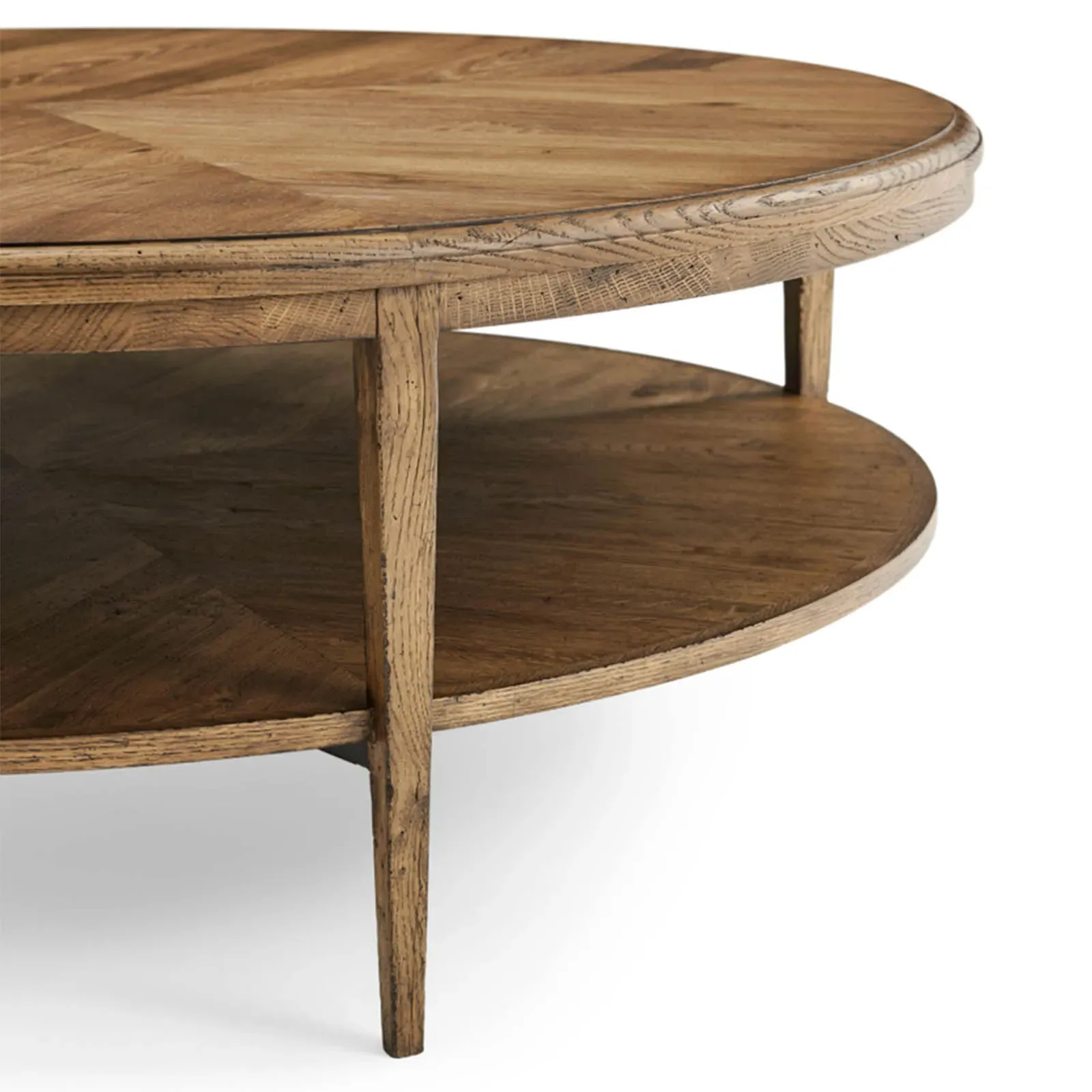 Ayra 2 Tier Round Coffee Table - Dawn, Oak Wood