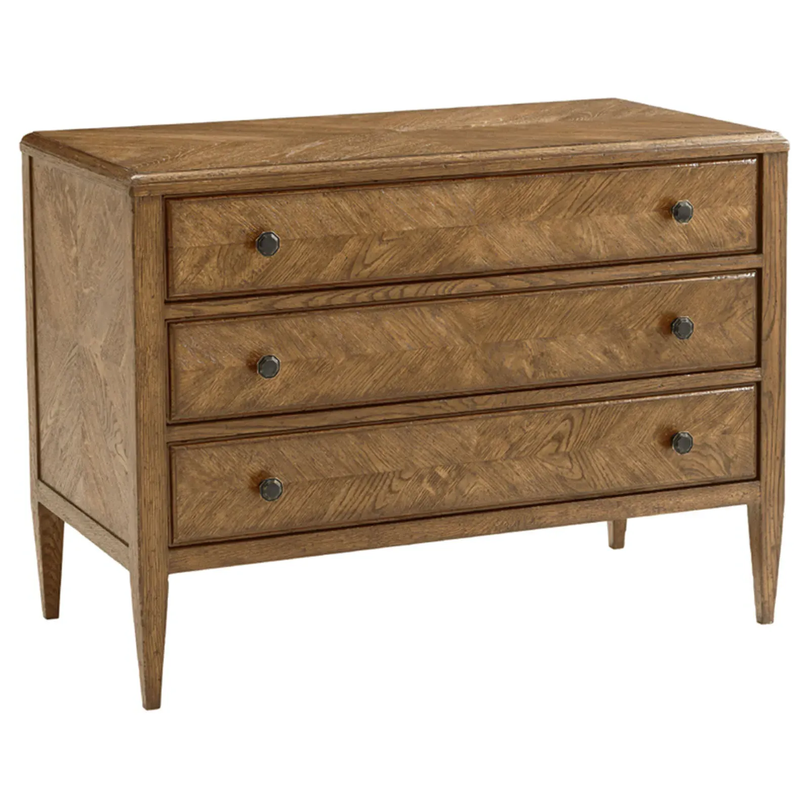 Ayra 3-Drawer Herringbone Bachelor Chest - Dawn, Oak