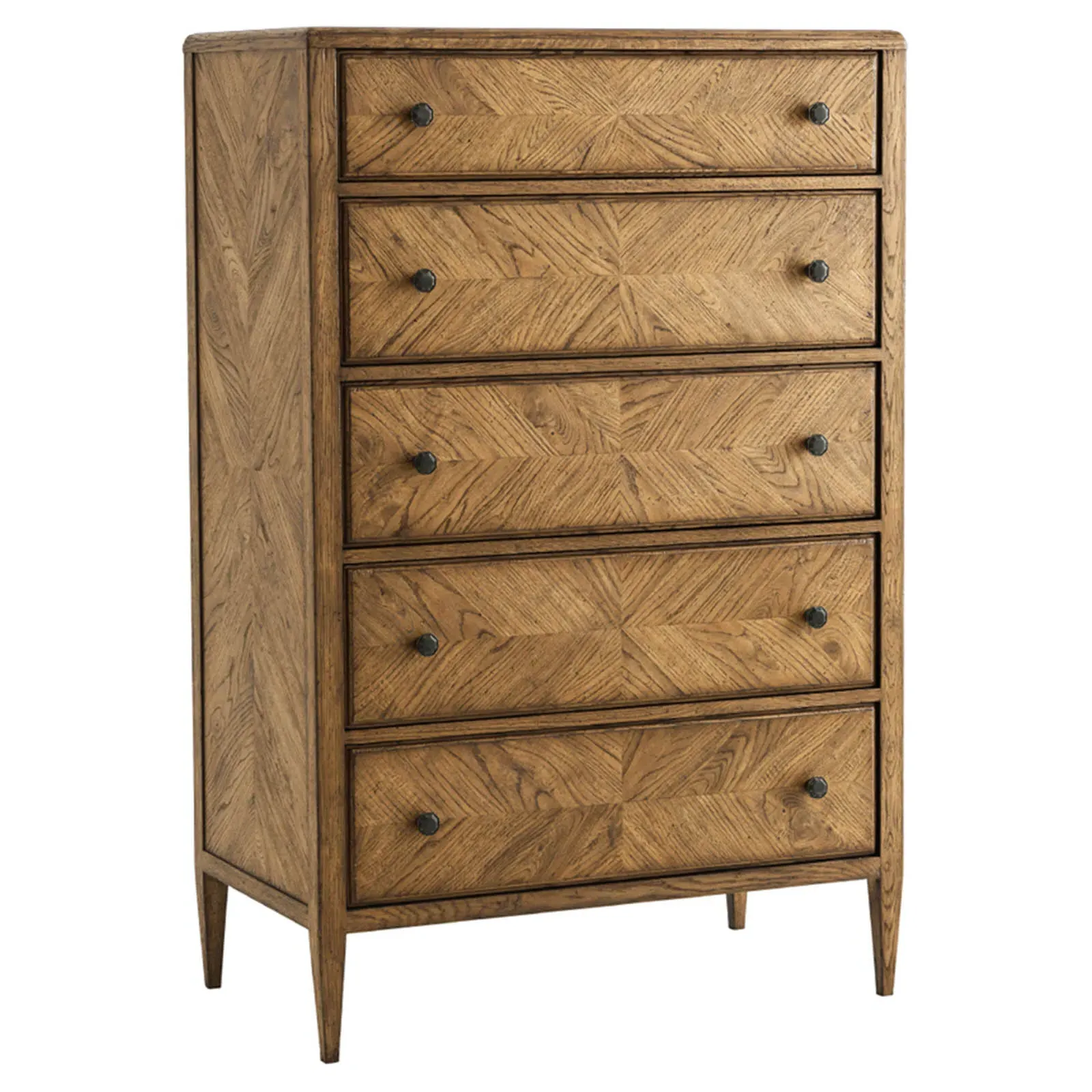 Ayra 5 Drawer Tall Chest - Dawn, Oak