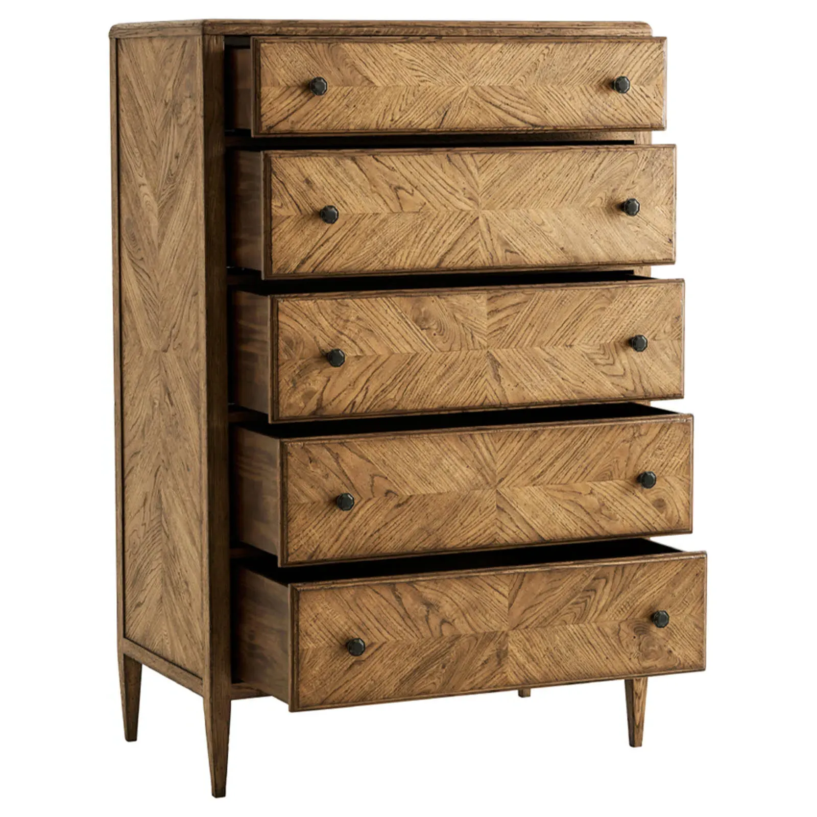 Ayra 5 Drawer Tall Chest - Dawn, Oak