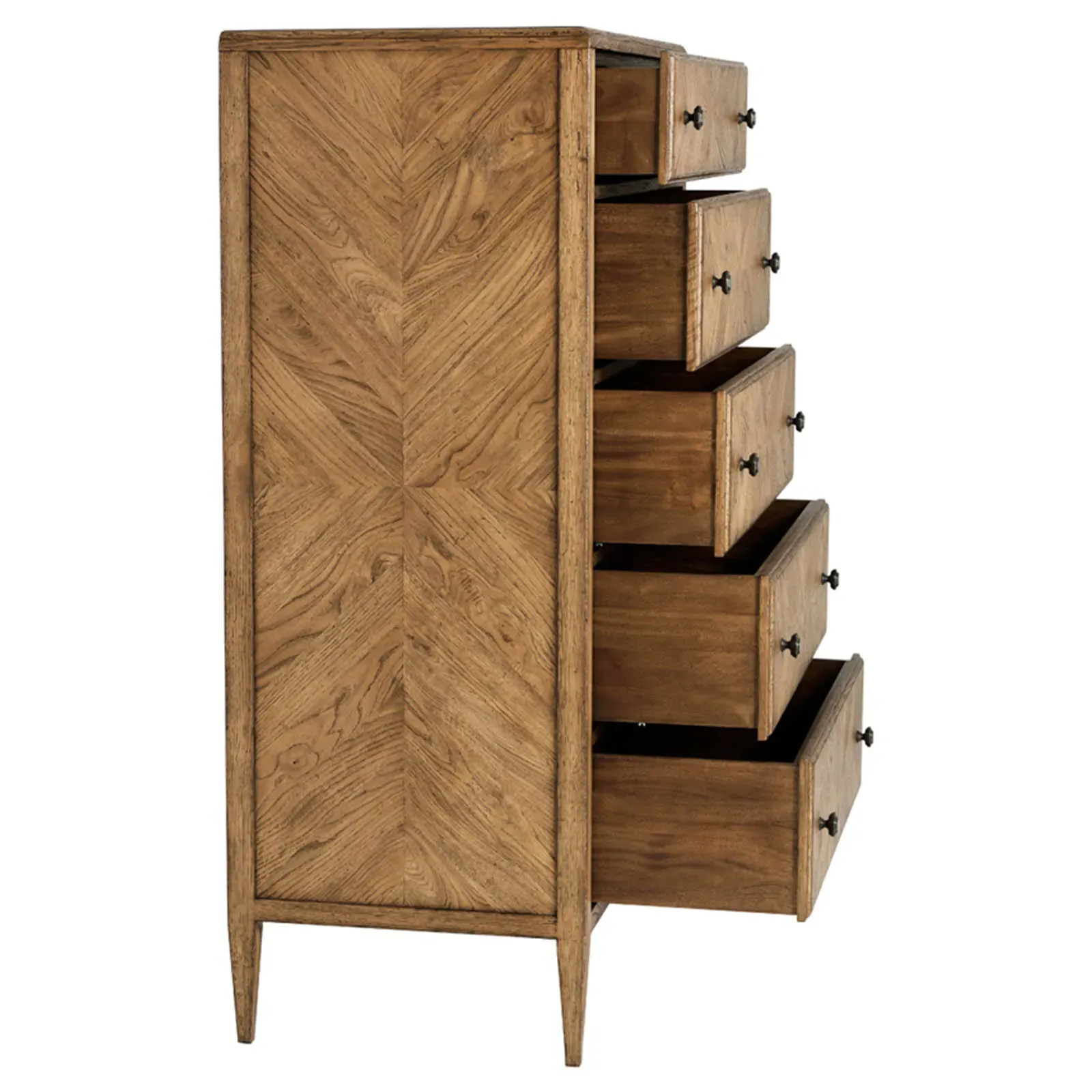 Ayra 5 Drawer Tall Chest - Dawn, Oak