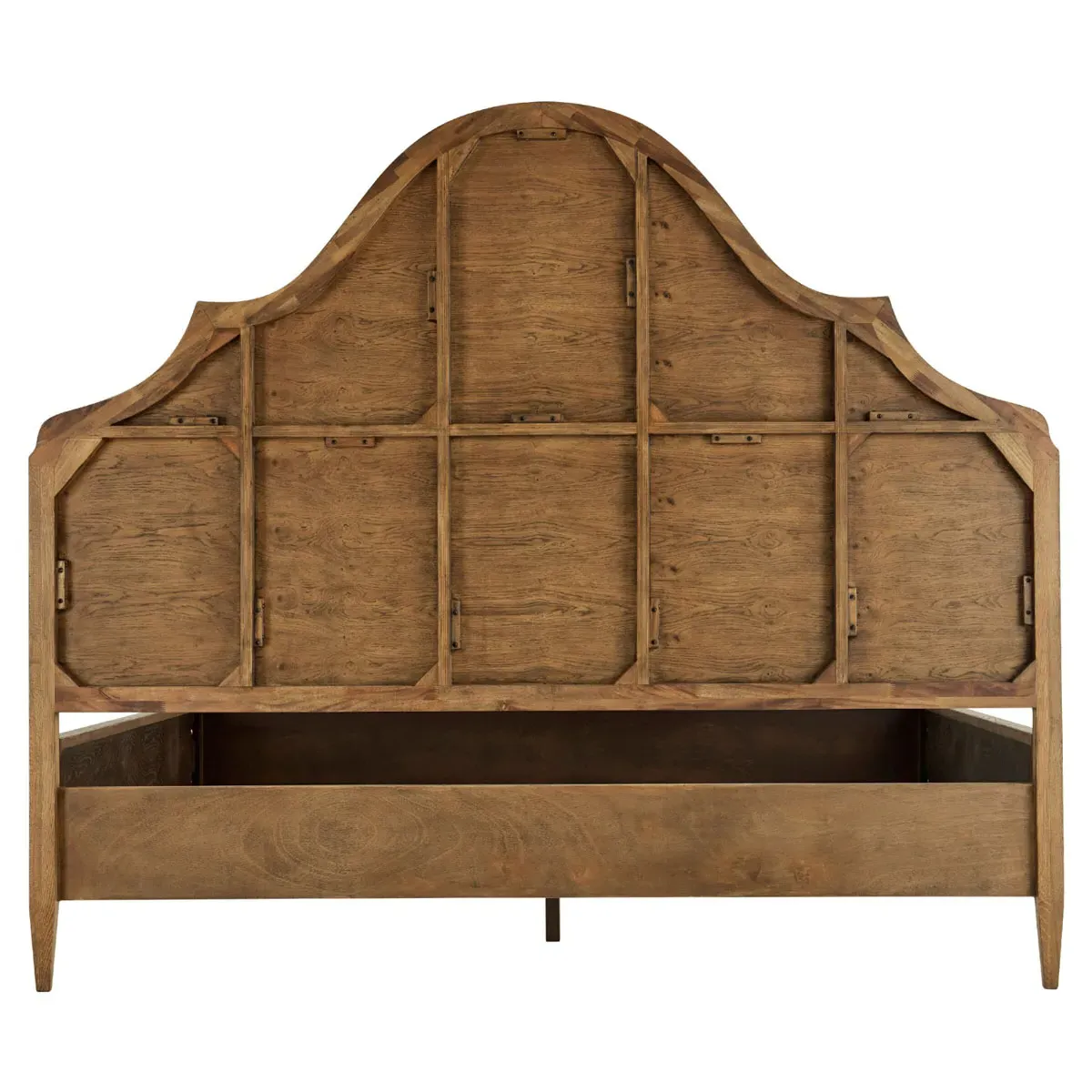 Ayra Cal King Curved Herringbone Bed Frame - Dawn, Oak