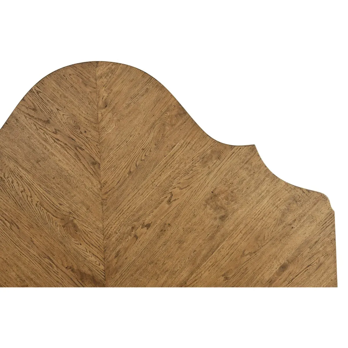 Ayra Cal King Curved Herringbone Bed Frame - Dawn, Oak