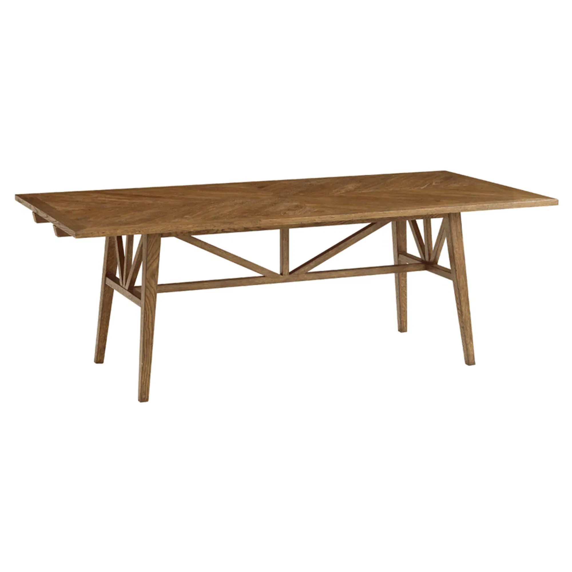 Ayra Herringbone Extendable Dining Table - Dawn, Oak