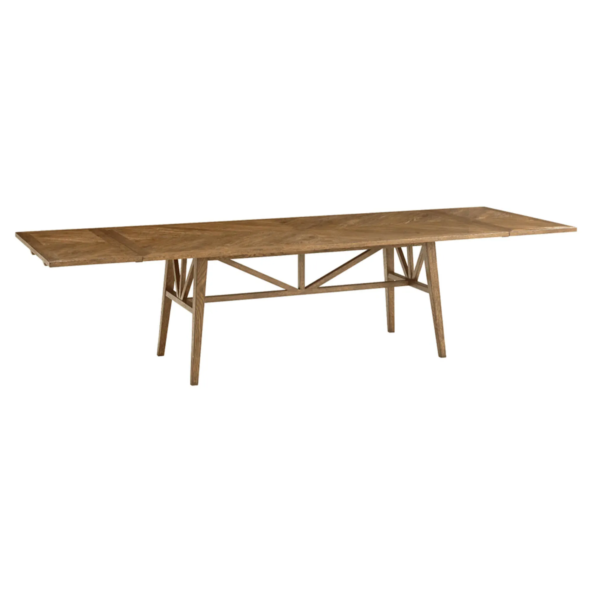 Ayra Herringbone Extendable Dining Table - Dawn, Oak
