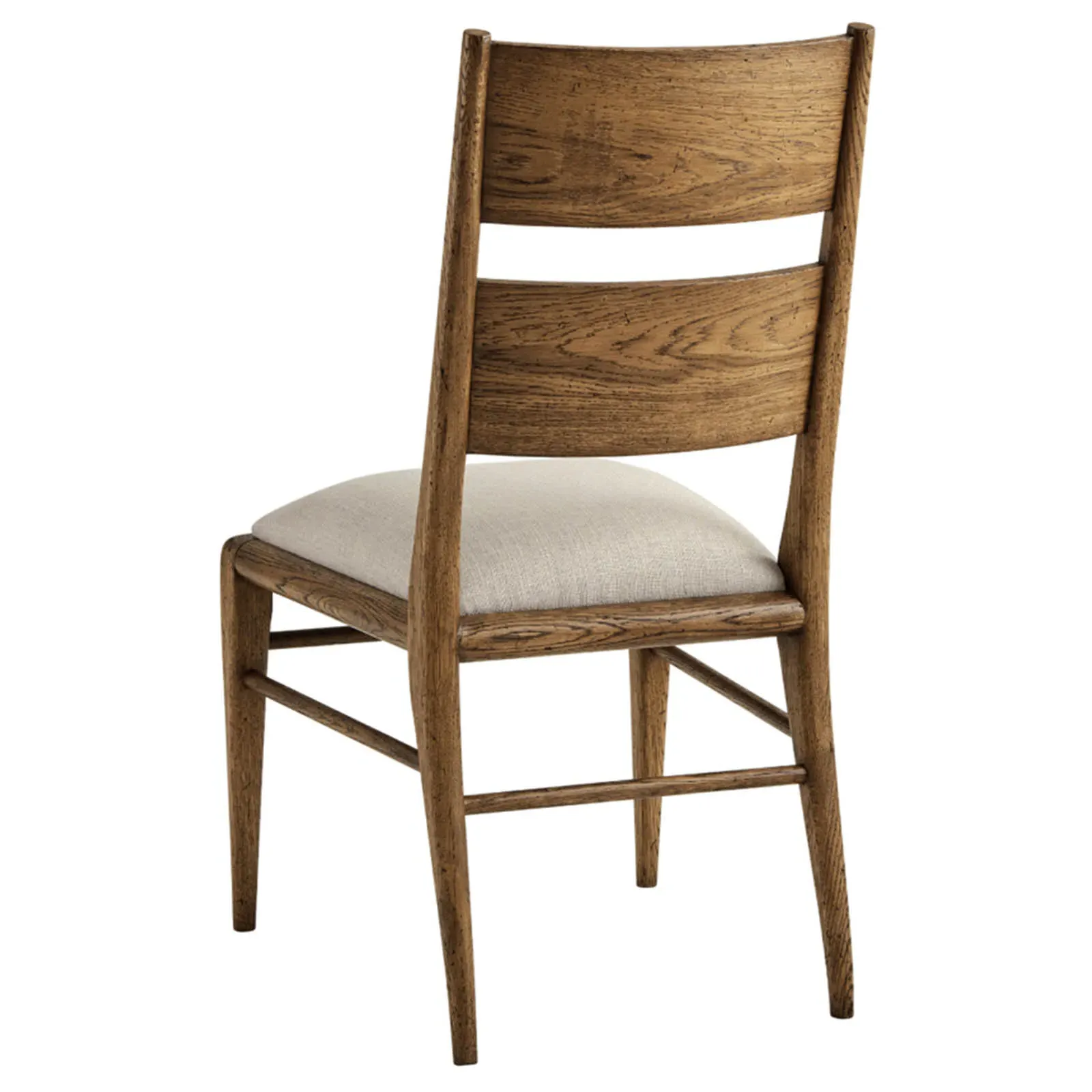Ayra Herringbone Oak Dining Side Chair - Grey, Dawn Oak