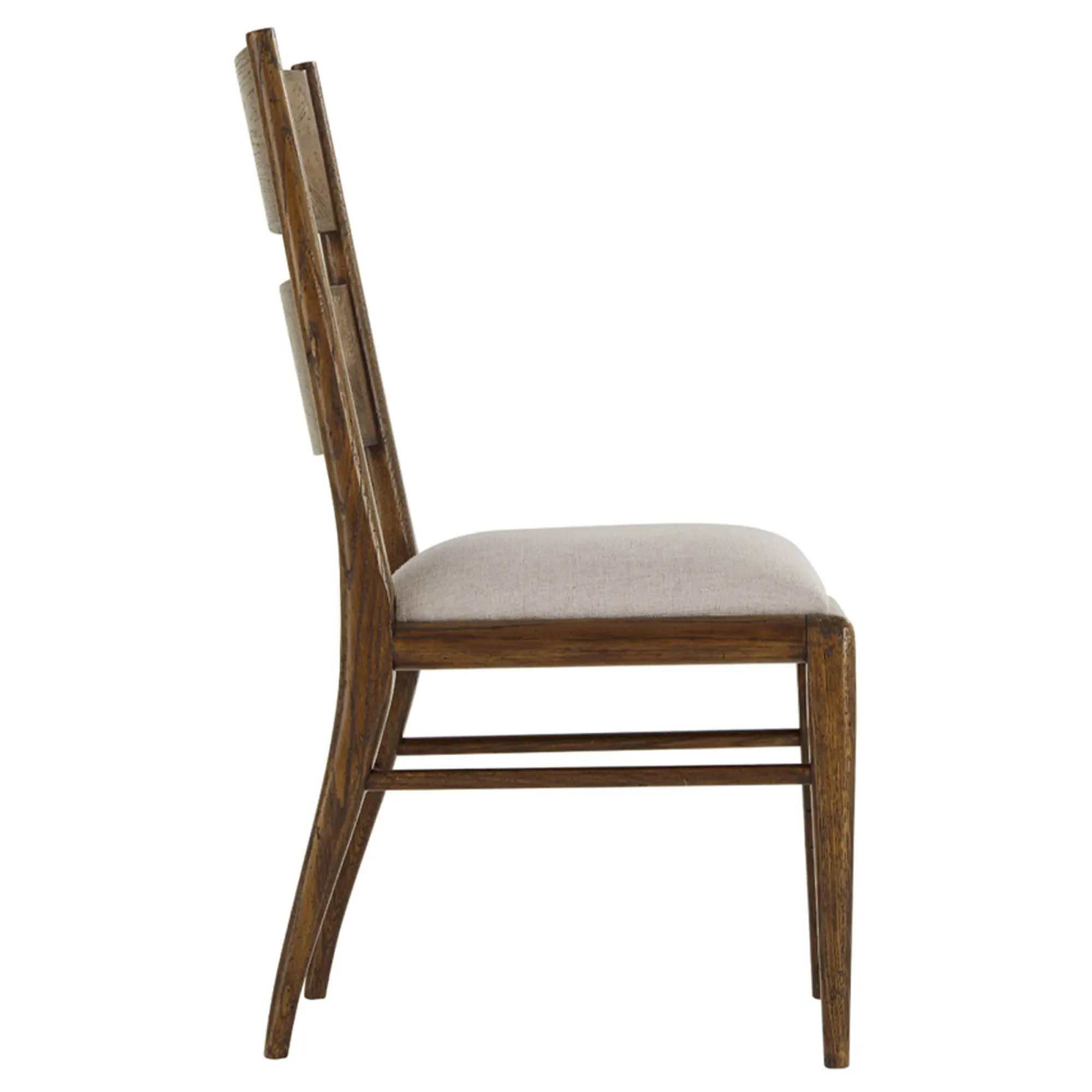 Ayra Herringbone Oak Dining Side Chair - Grey, Dusk Oak