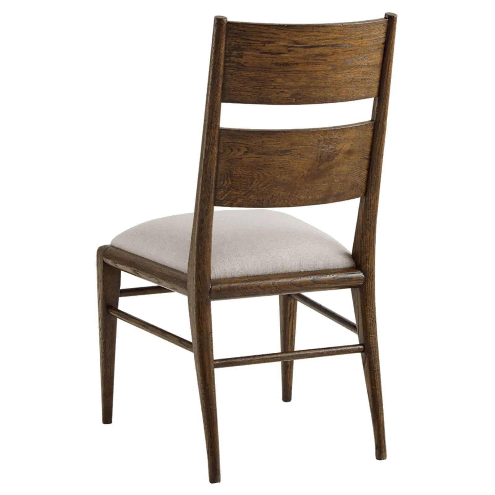 Ayra Herringbone Oak Dining Side Chair - Grey, Dusk Oak