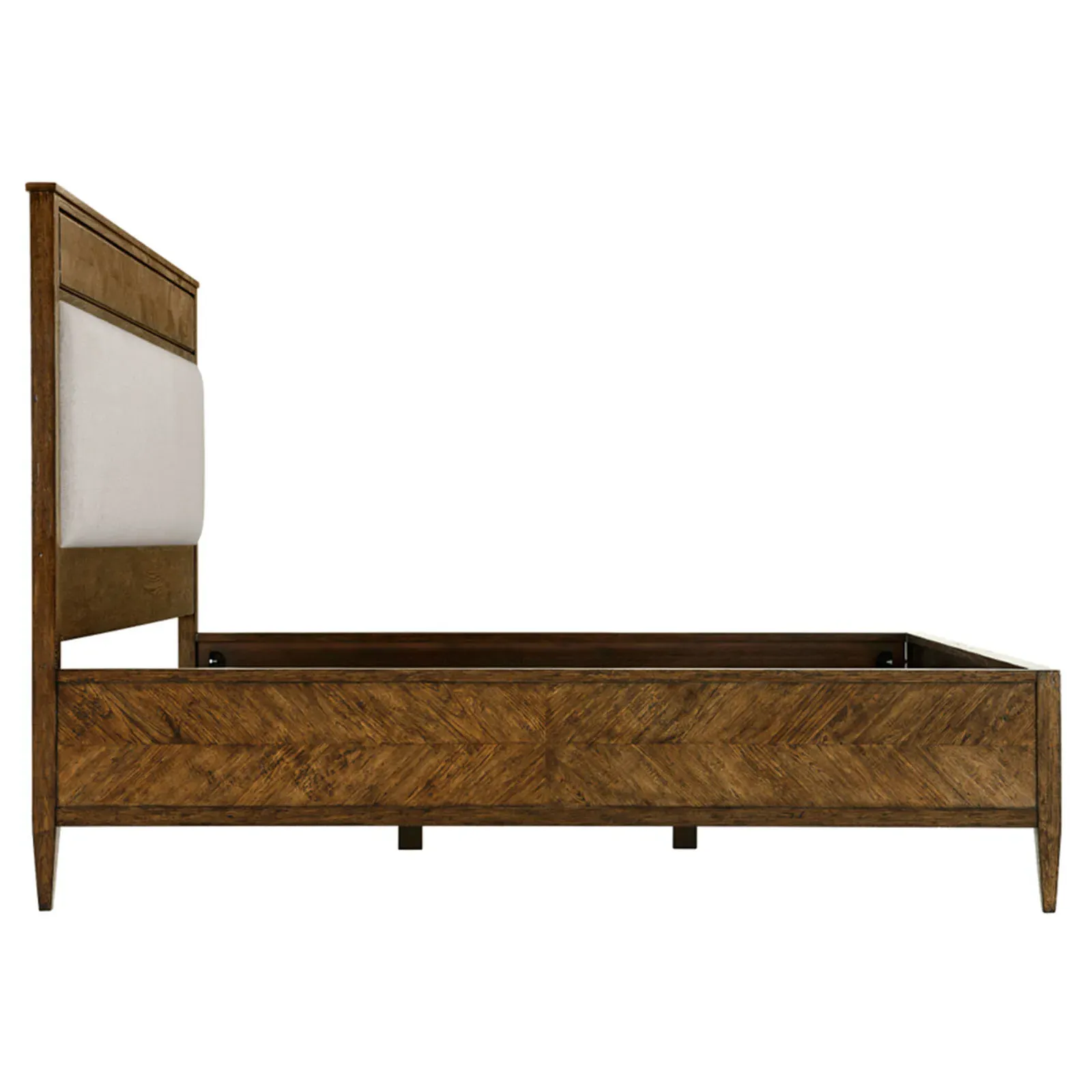 Ayra King Herringbone Bed - Dusk, Oak