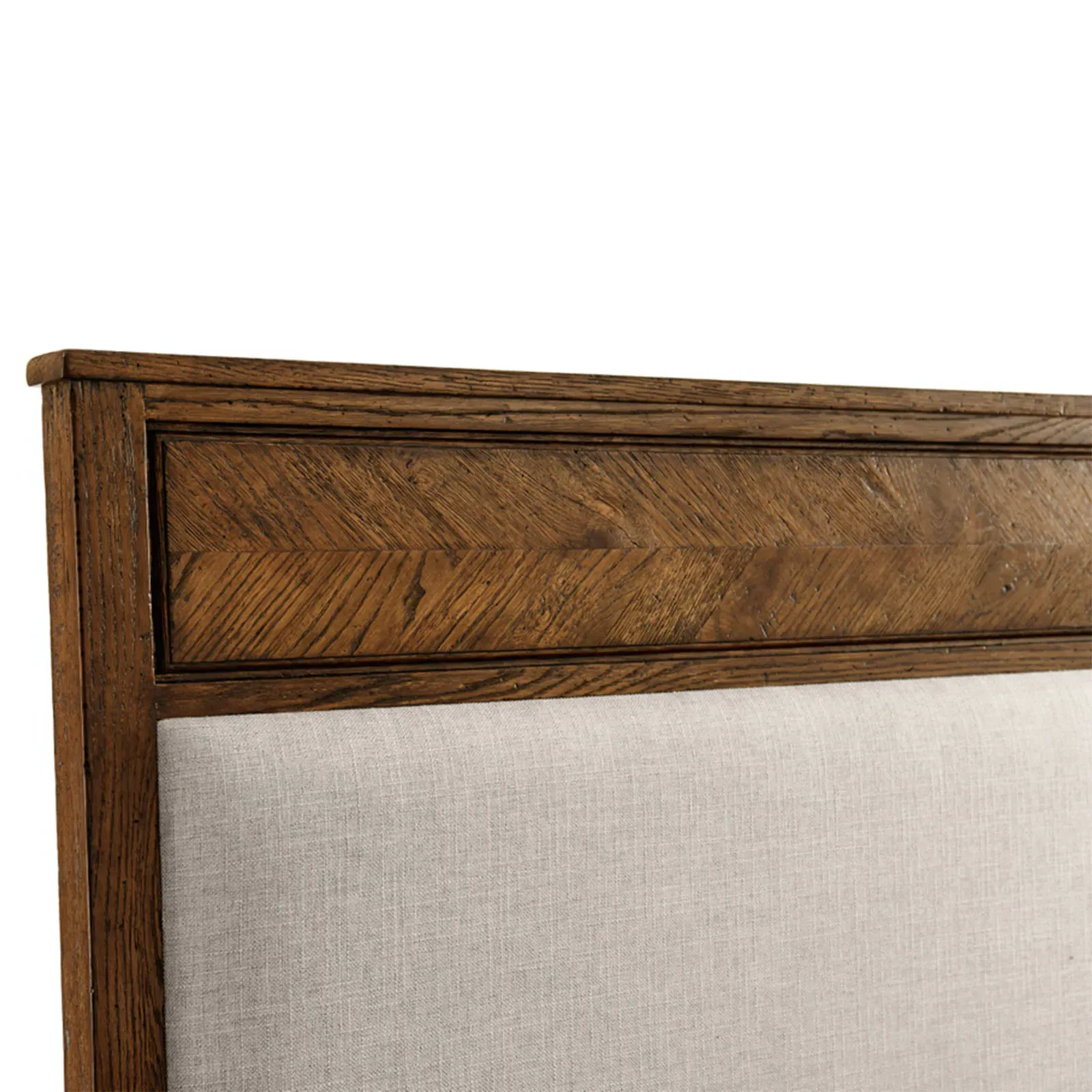 Ayra King Herringbone Bed - Dusk, Oak