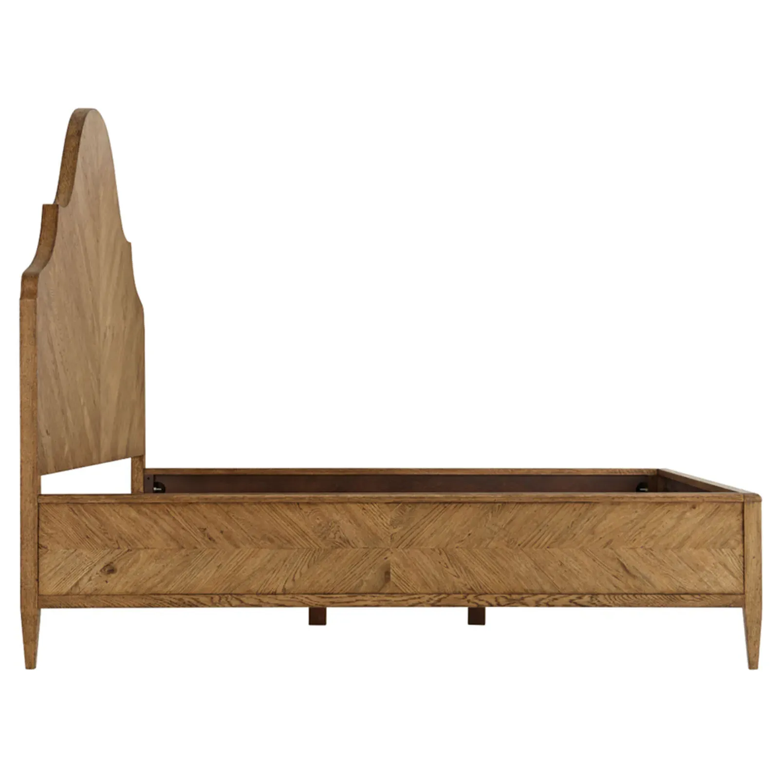 Ayra King Size Bed Frame - Brown Wood