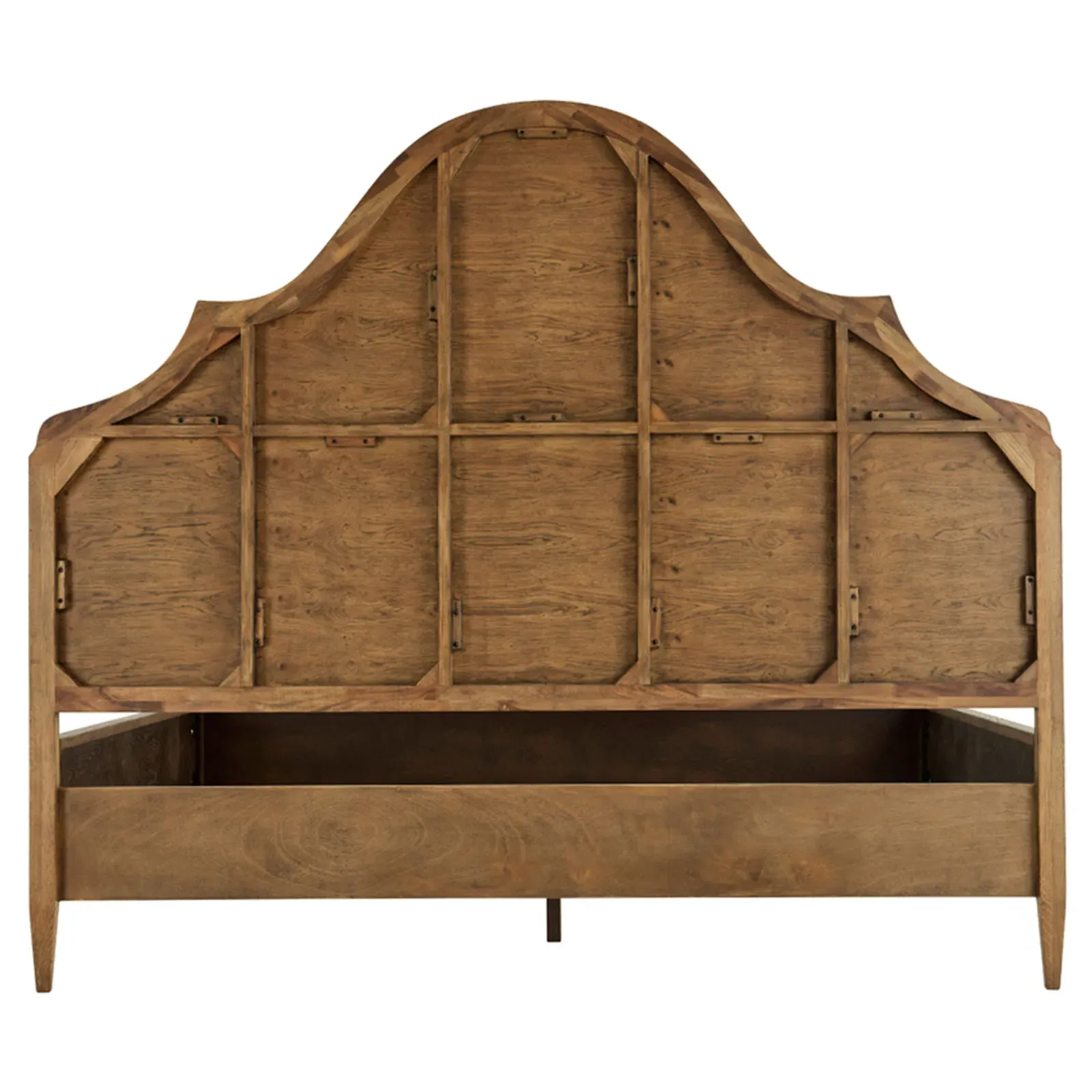 Ayra King Size Bed Frame - Brown Wood