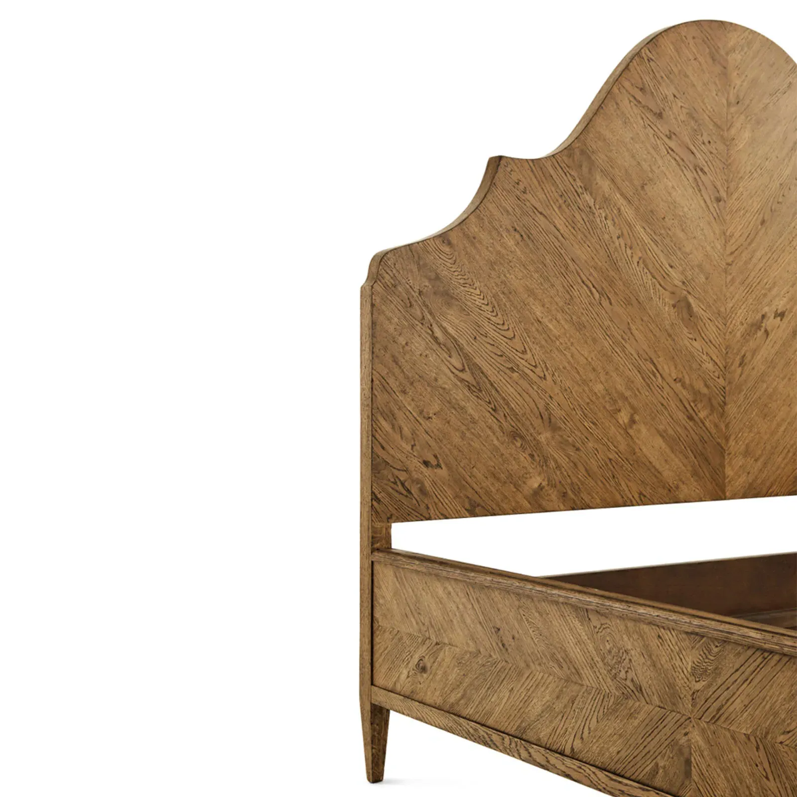 Ayra King Size Bed Frame - Brown Wood