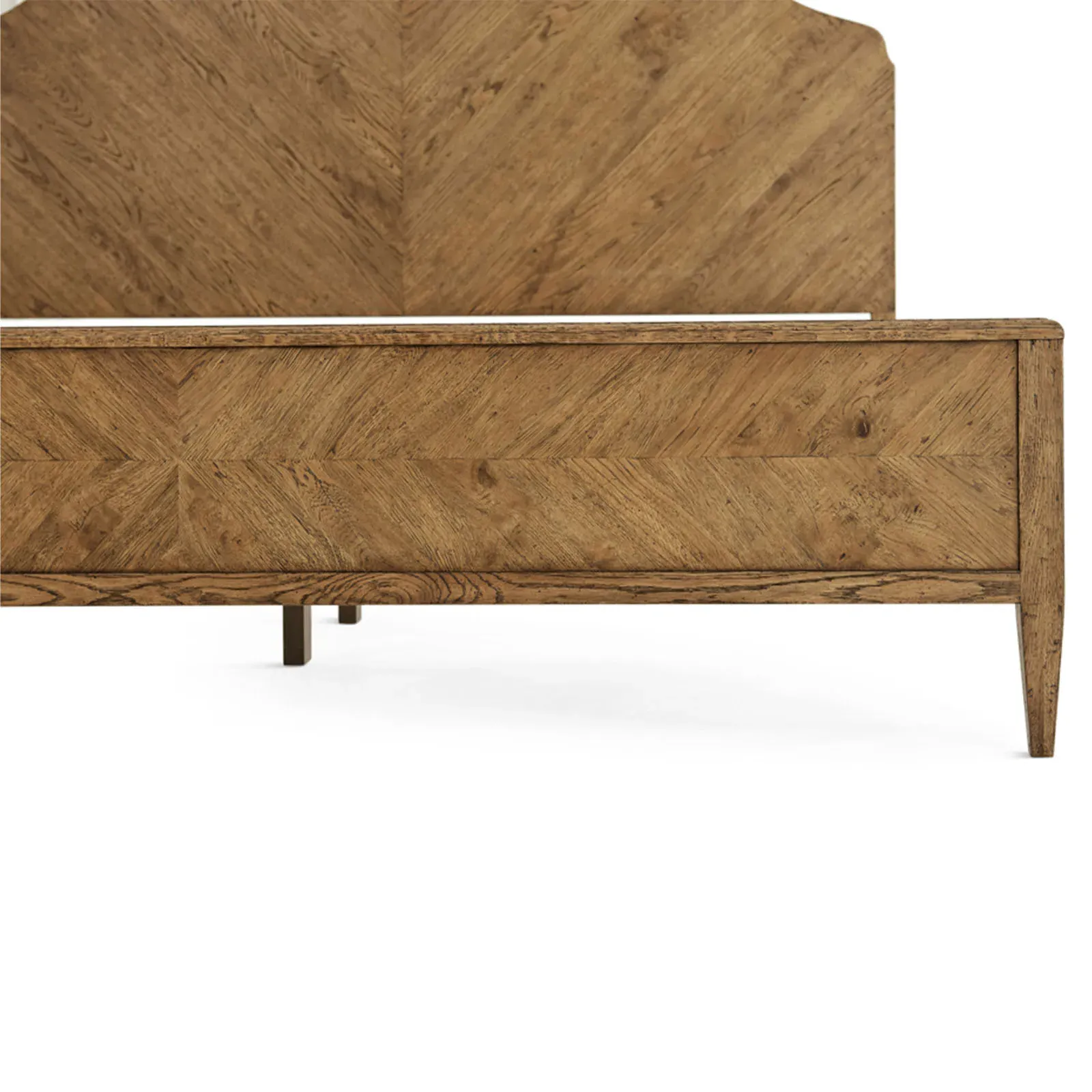 Ayra King Size Bed Frame - Brown Wood