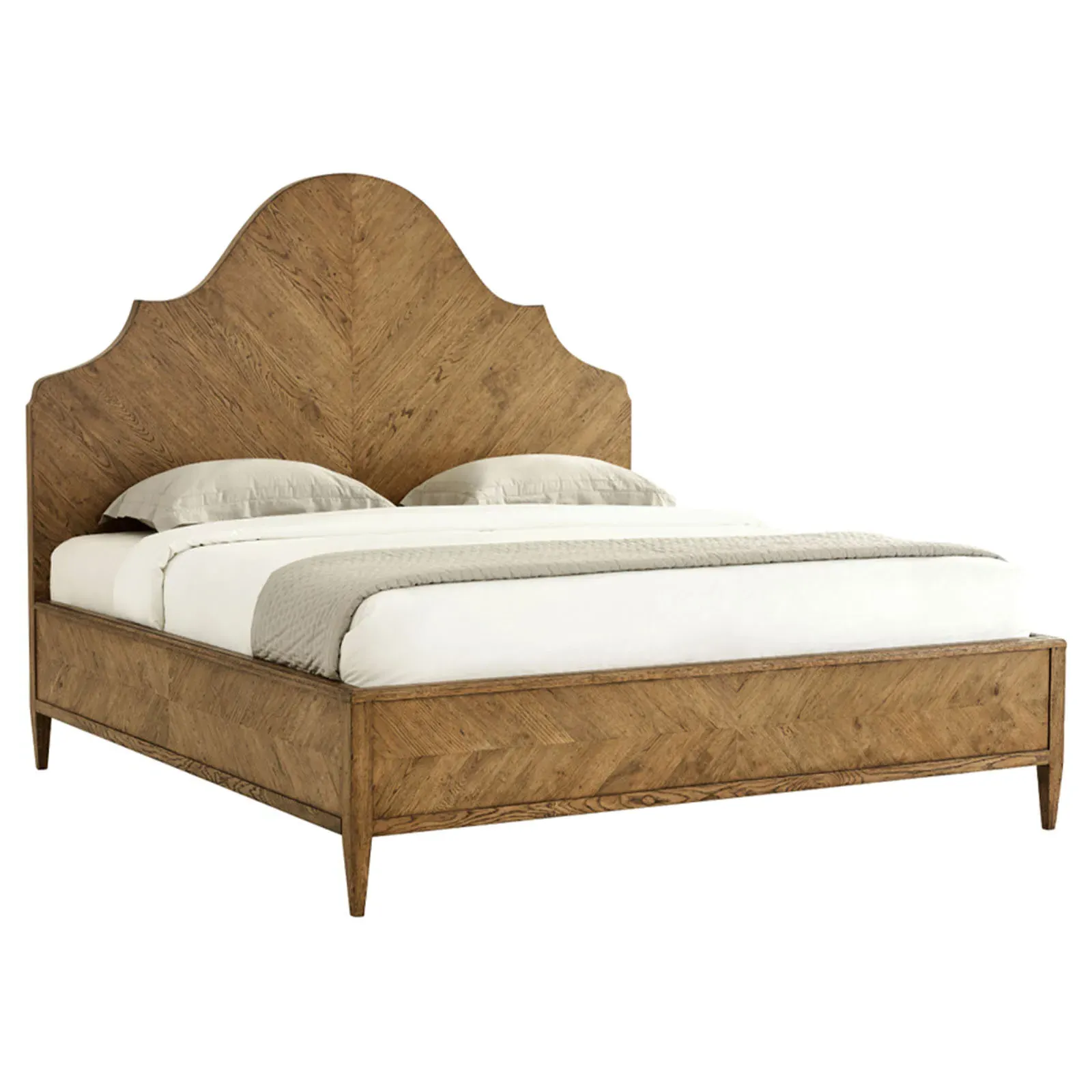 Ayra King Size Bed Frame - Brown Wood image