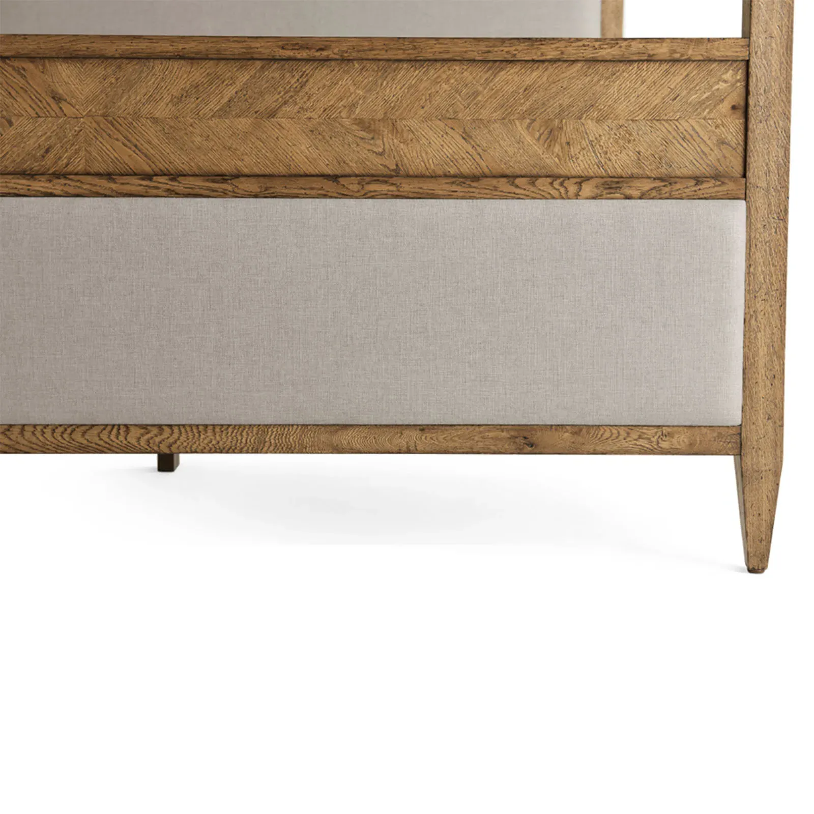 Ayra King Size Canopy Bed Frame - Dawn, Oak