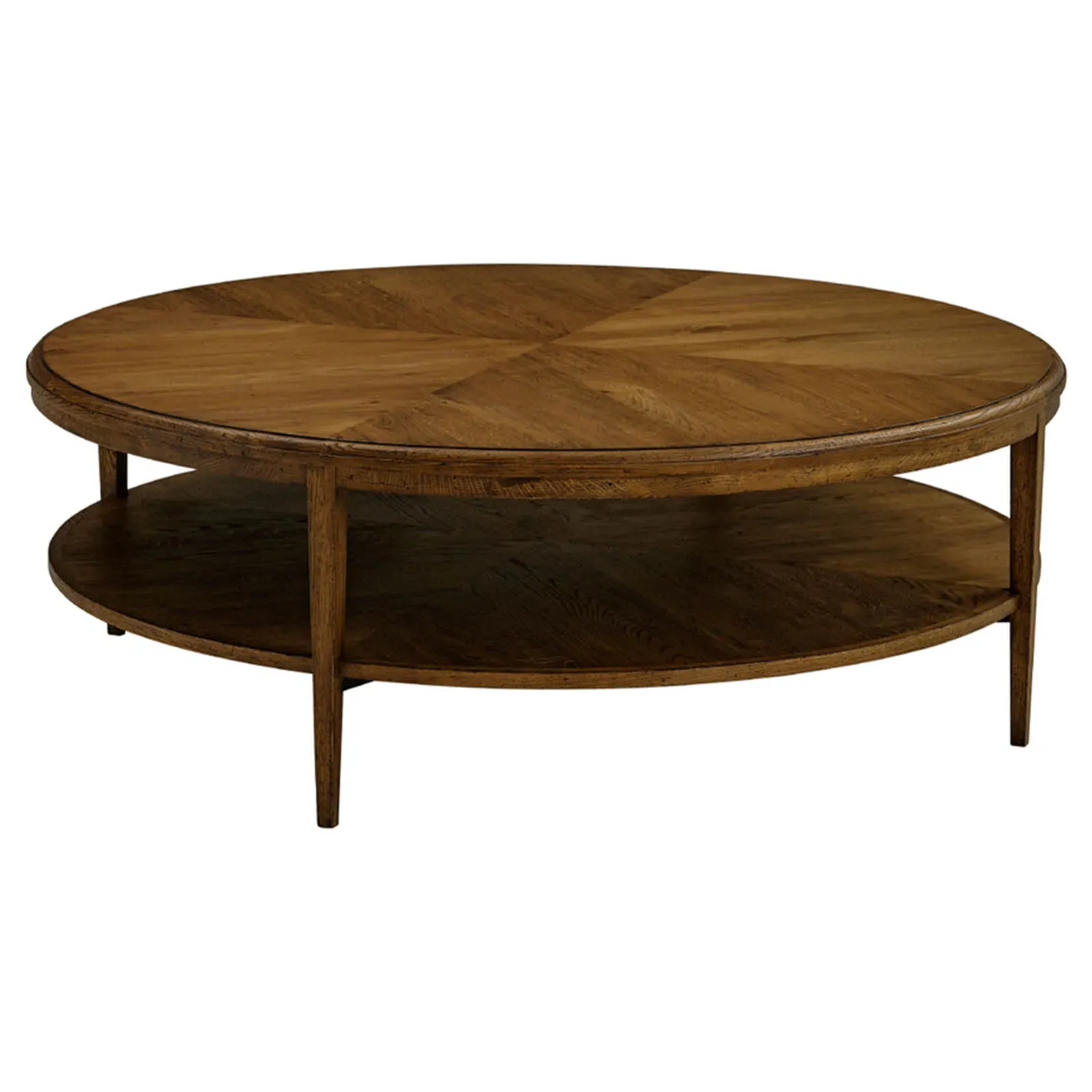 Ayra Round 2 Tier Coffee Table - Dusk, Oak