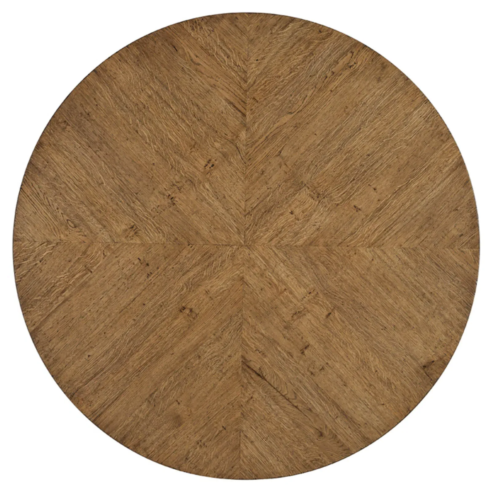 Ayra Round Herringbone Pedestal Dining Table - Dawn, Oak
