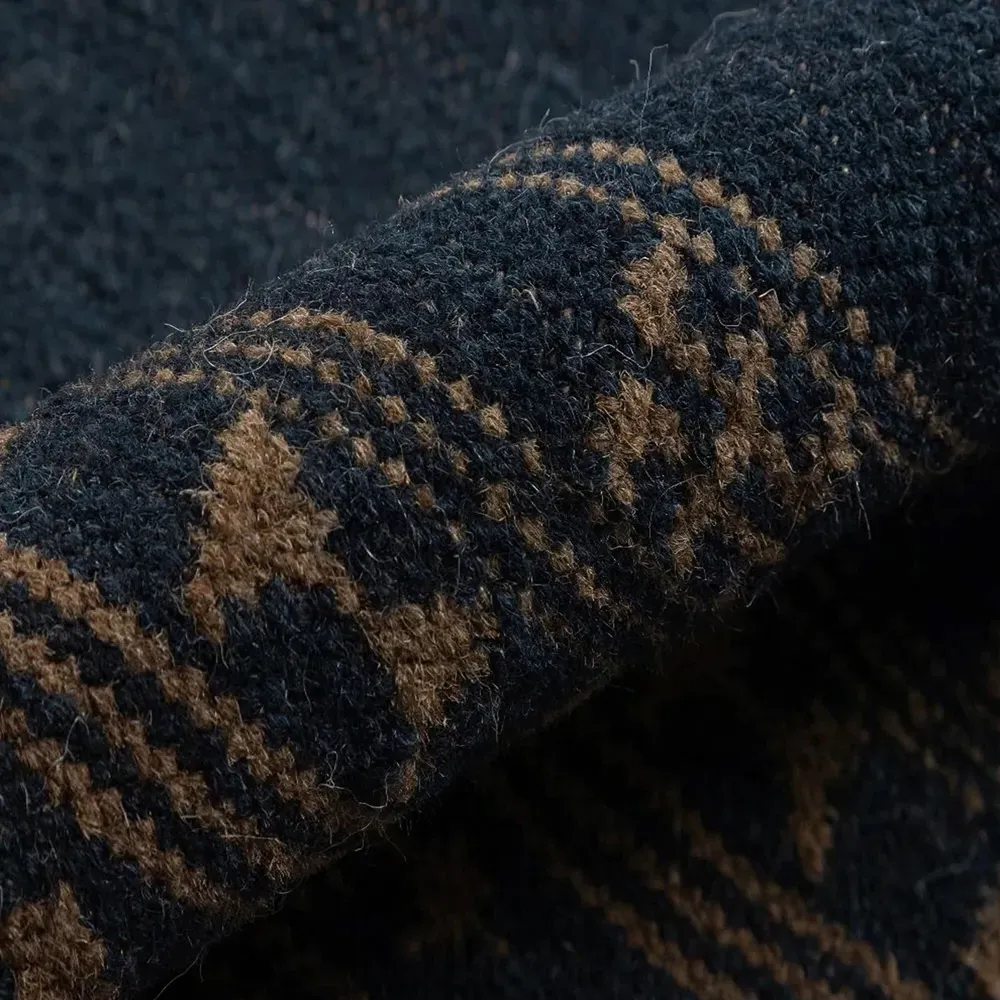 Azores Tribal Patterned Rug - Indigo, Wool