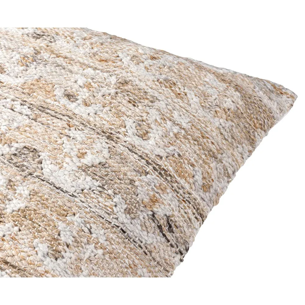 Azriel 22x22 Throw Pillow Indoor Outdoor - Tan, Textured