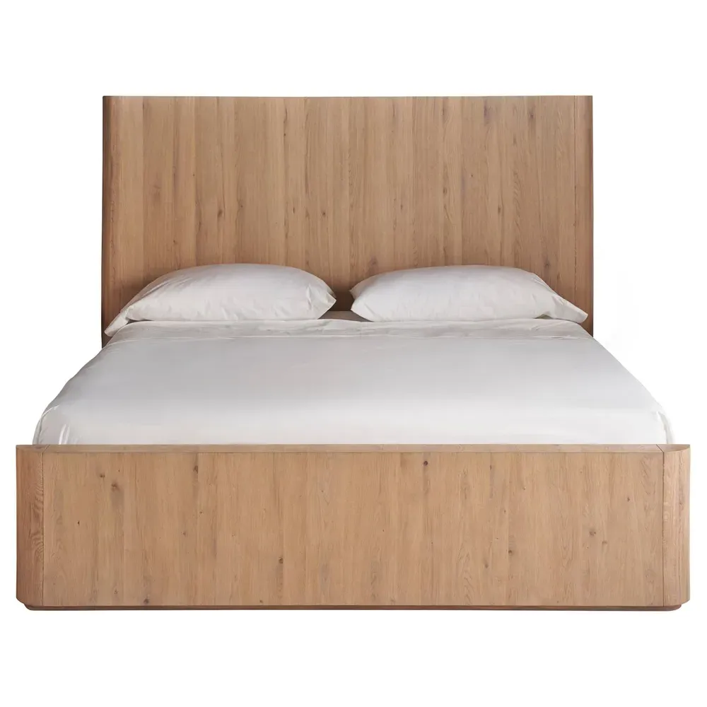 Azure Queen Size Panel Bed - Brown, Oak image