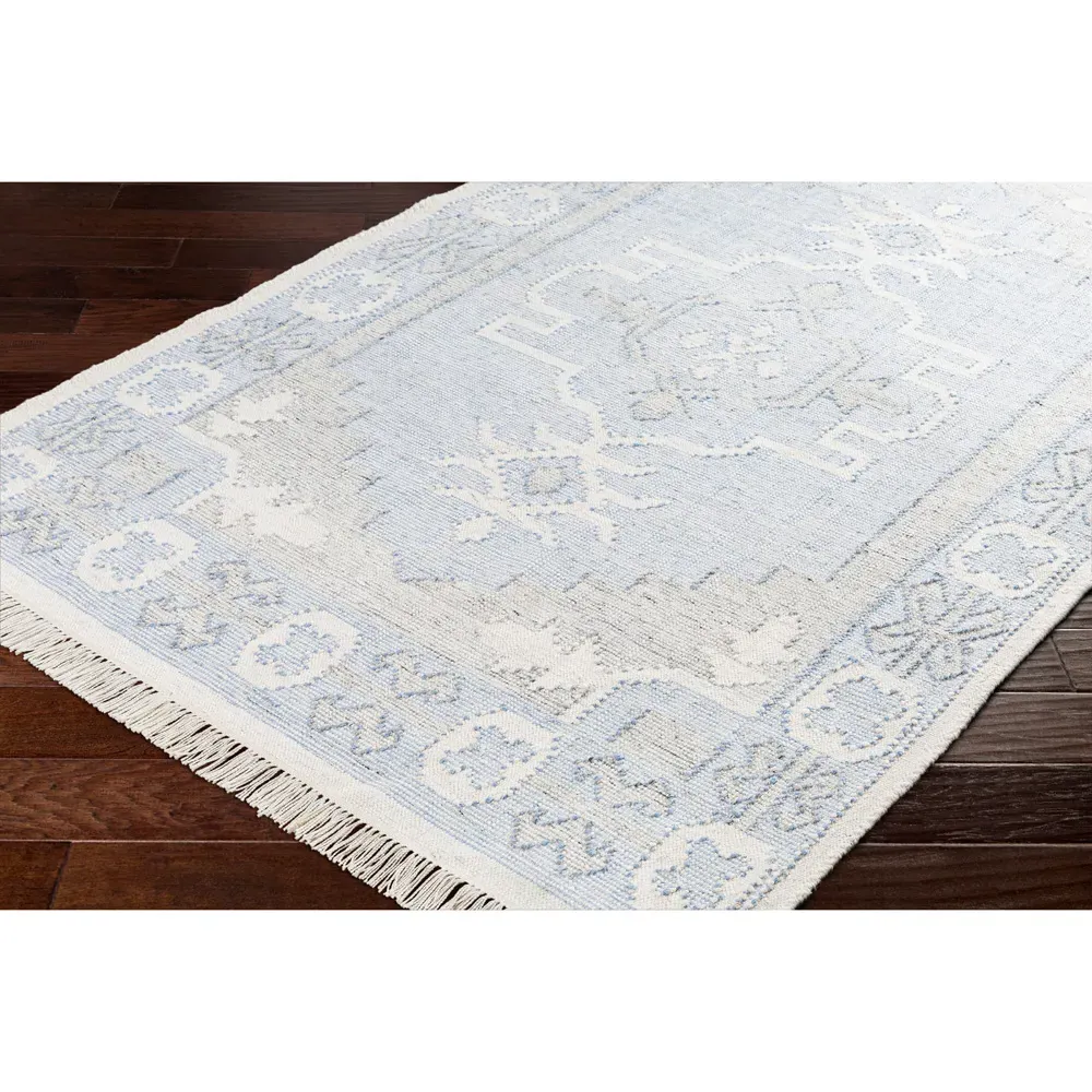 Azurya Geometric Patterned Indoor Outdoor Rug - Blue